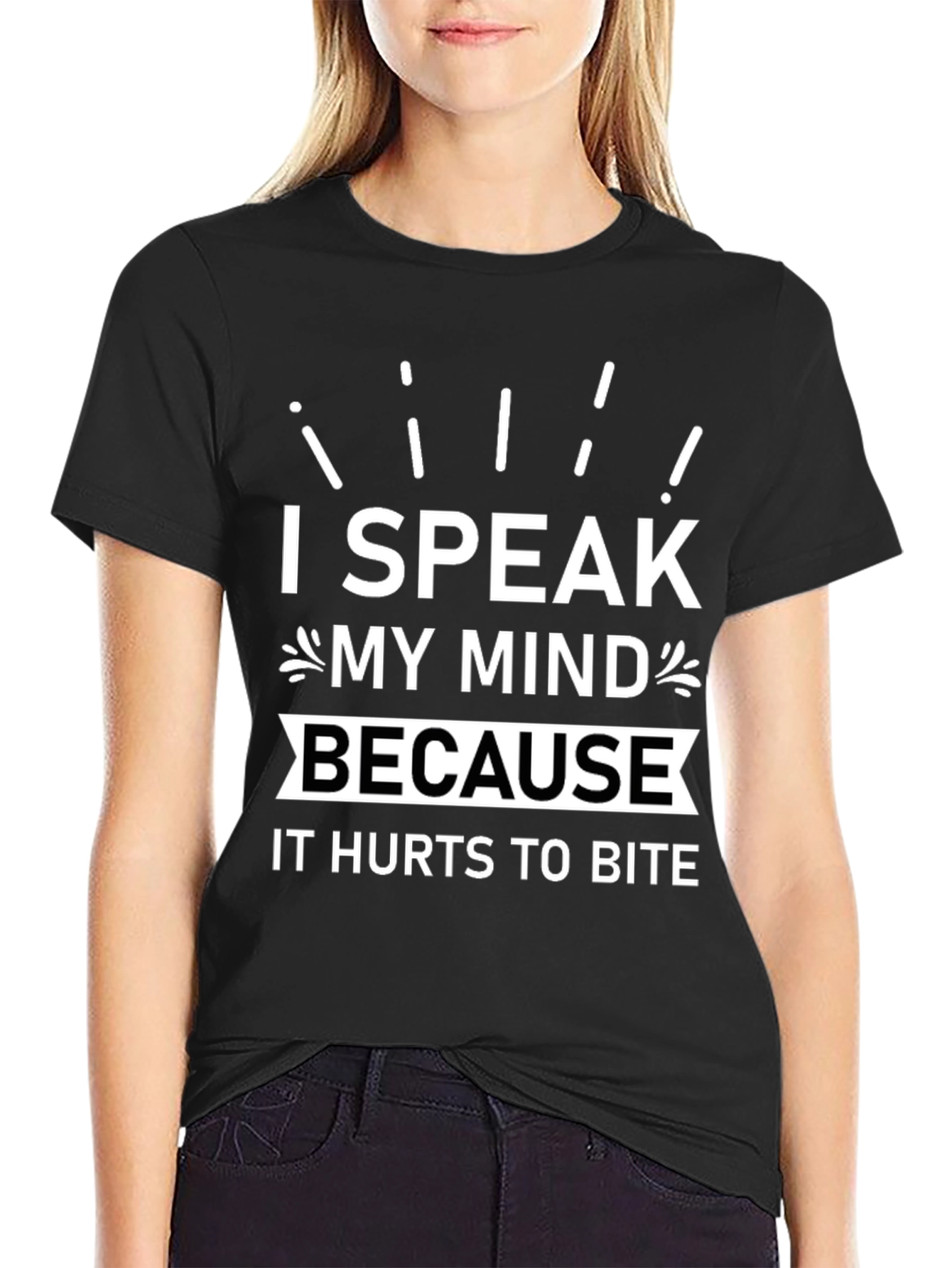 Black Speak My Mind Tee view 2