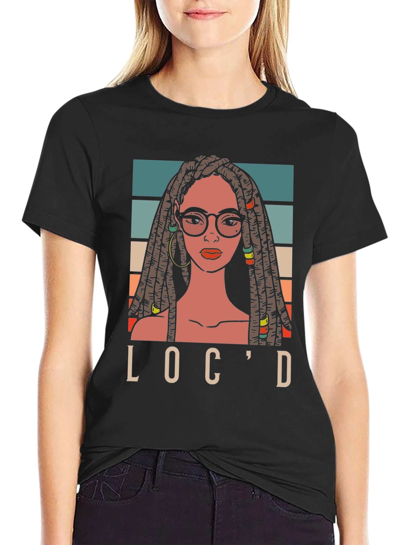 Black Loc'd T-Shirt: Stylish Graphic Tee view 2