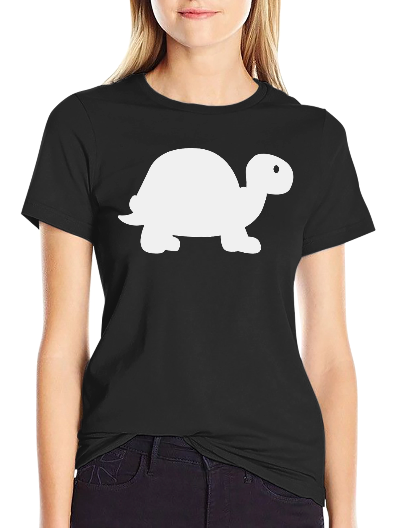 Black Turtle Graphic Tee - Black Cotton Comfort view 2