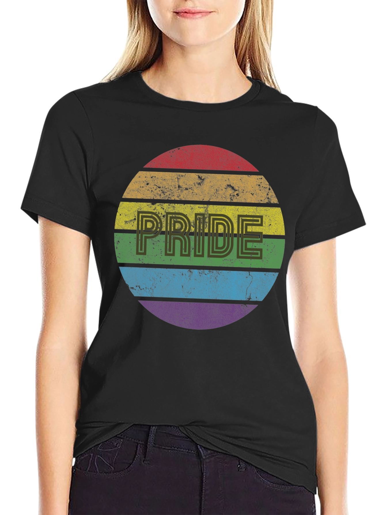 Black Pride Rainbow T-Shirt - Men's Graphic Tee view 2