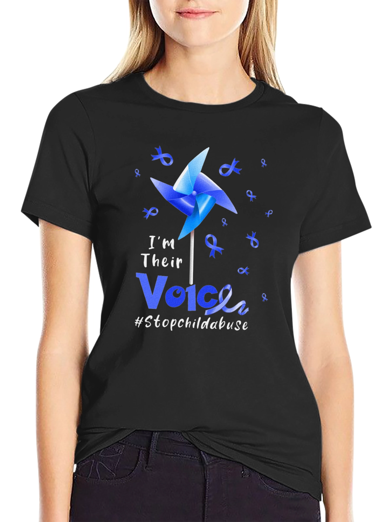 I'm Their Voice Stop Child Abuse Awareness T-Shirt - 2
