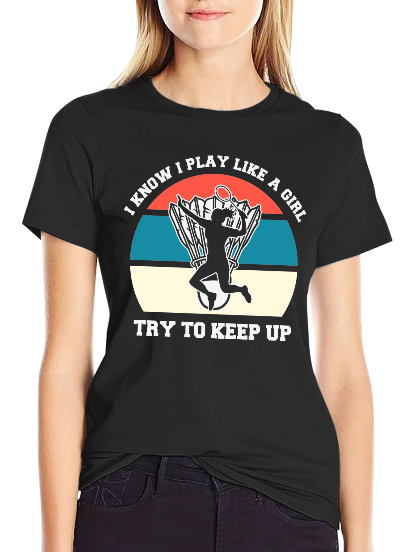 Black I Know I Play Like A Girl T-Shirt view 2