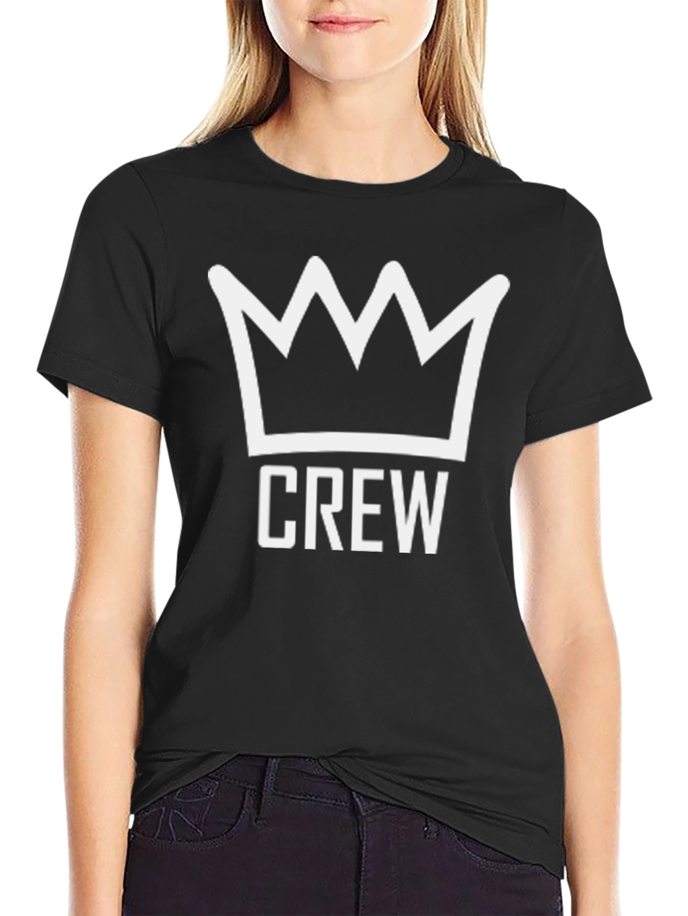 Black Crew Crown Graphic T-Shirt view 2