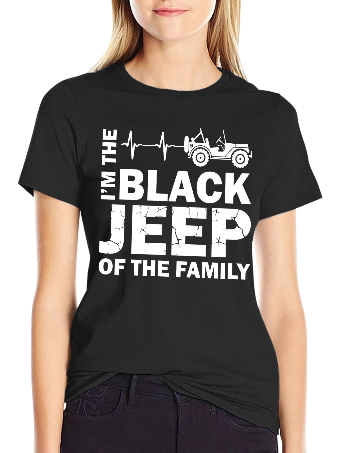 Black I'm the Black Jeep of the Family T-Shirt view 2