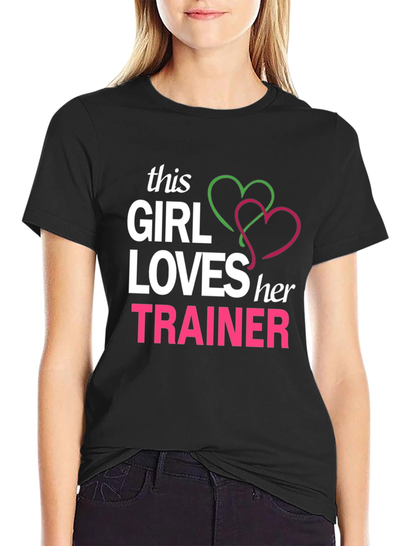 Black Girl Loves Trainer Graphic T-Shirt view 2
