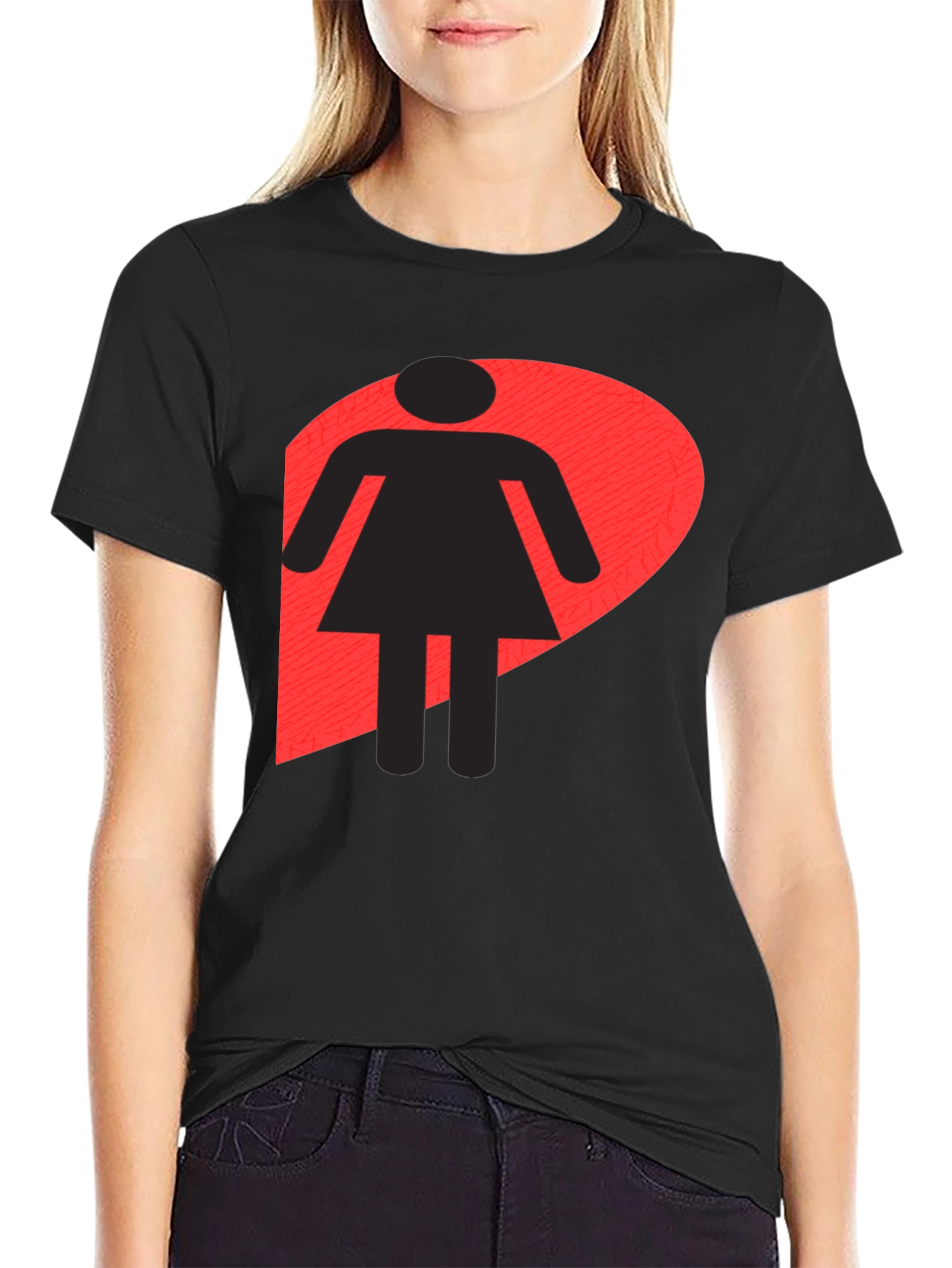 Black Girl Logo Black T-Shirt - Unisex Style view 2
