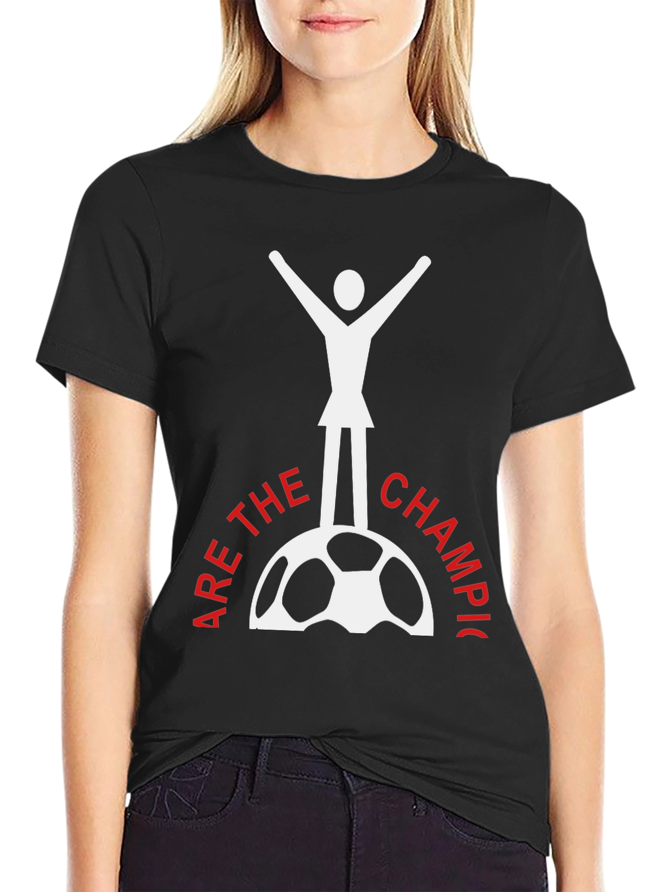 Black Champions Soccer T-Shirt - Black Tee view 2