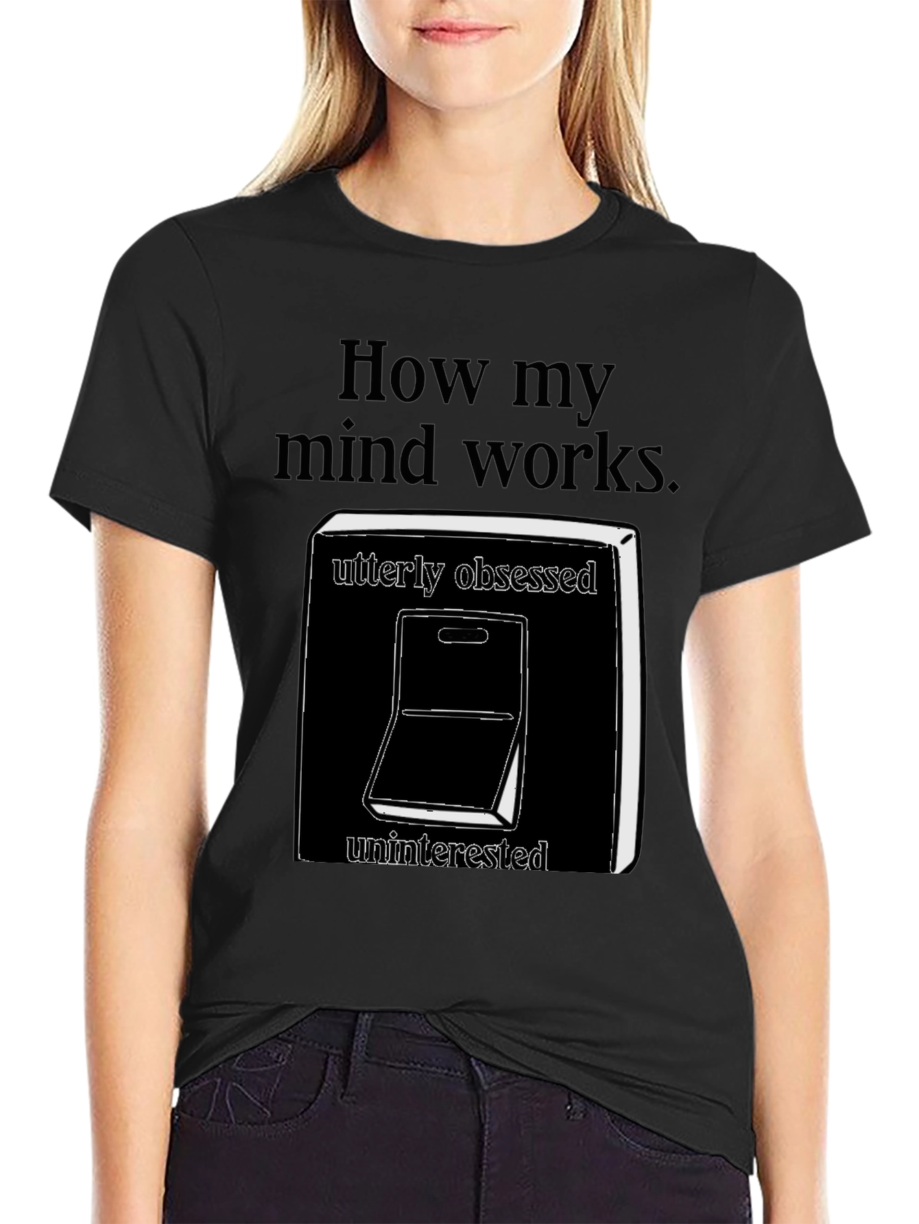 Black How My Mind Works T-Shirt view 2