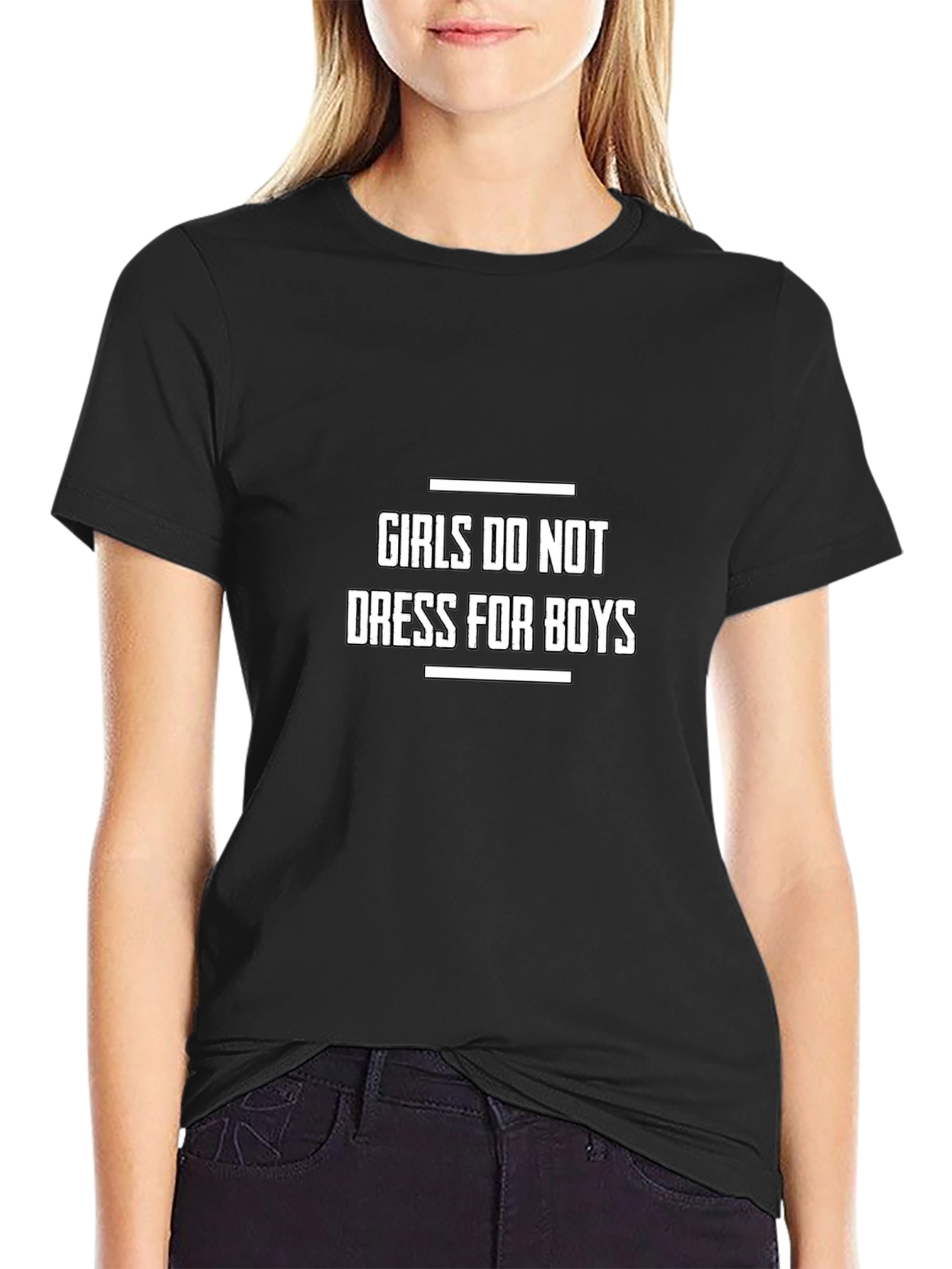 Black Girls Do Not Dress For Boys Graphic Tee view 2