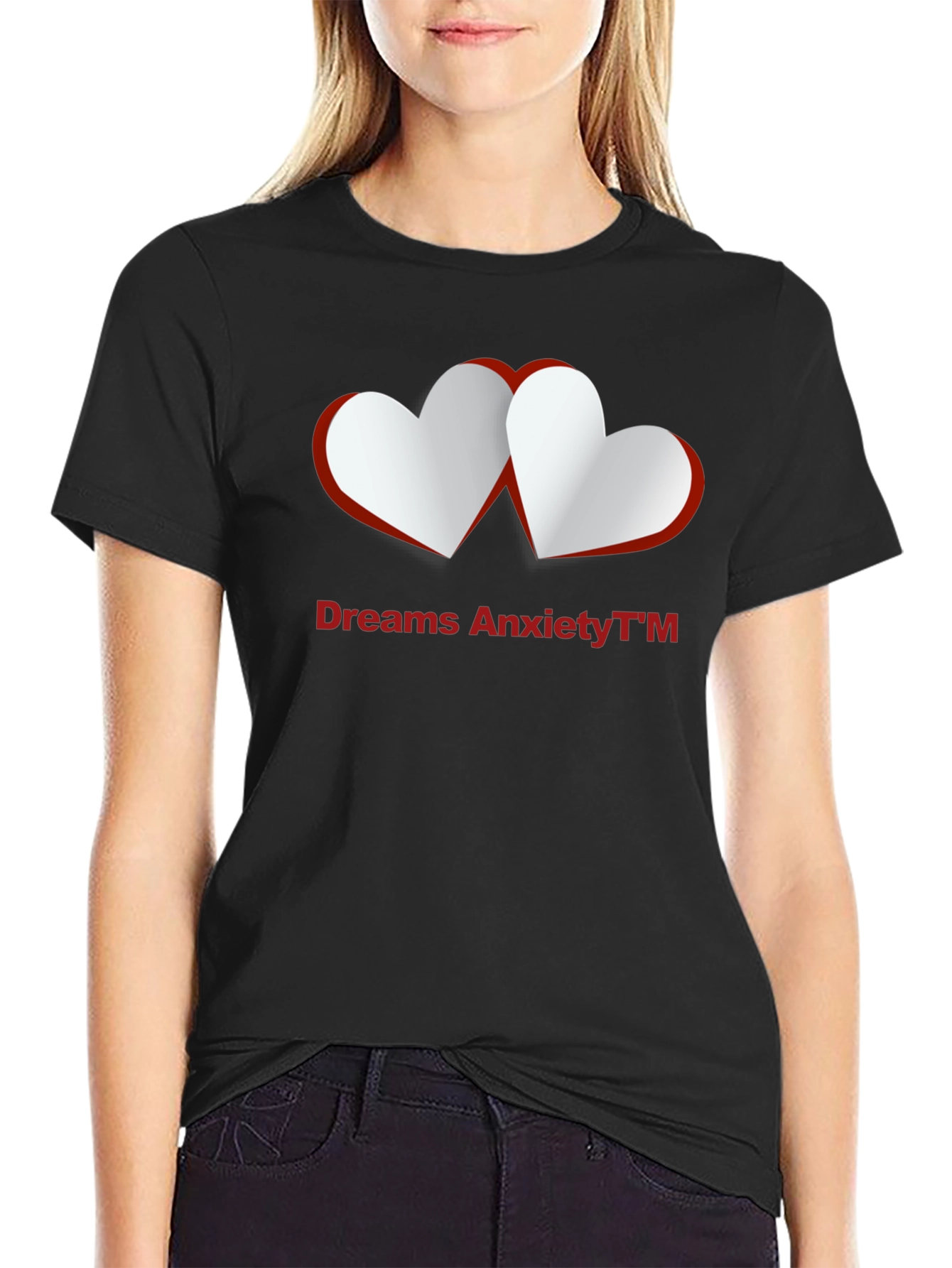 Black Dreams Anxiety Tee - Black Graphic T-Shirt view 2