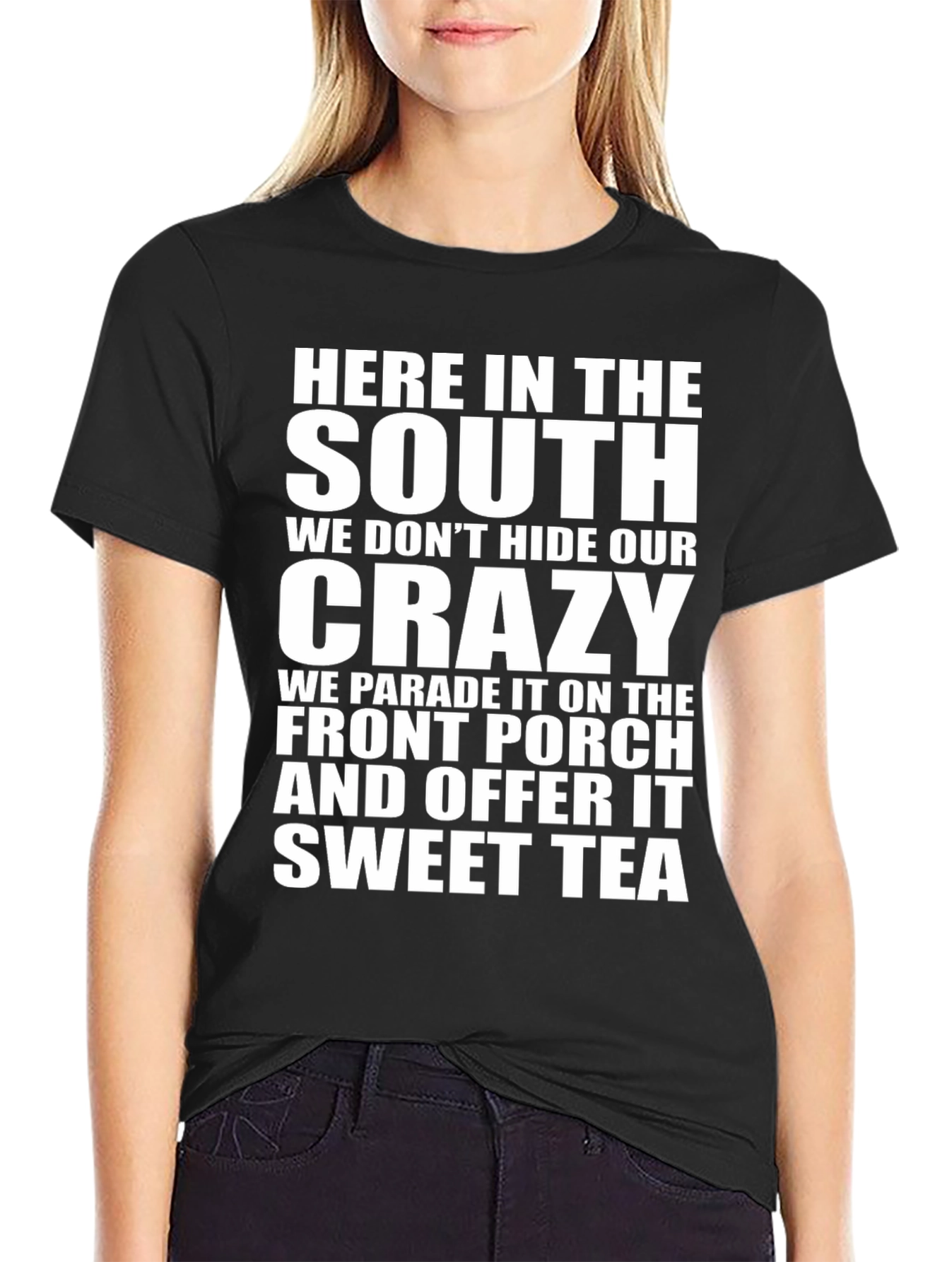 Black Southern Crazy Sweet Tea T-Shirt view 2