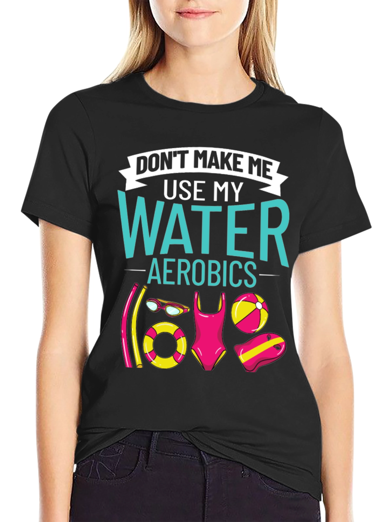 Water Aerobics Graphic Tee - Humorous Workout Shirt - 2