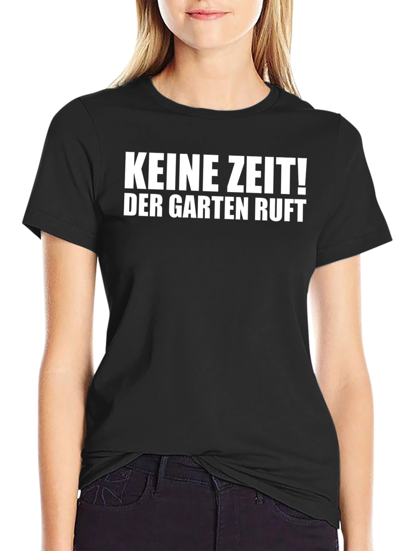 Black Keine Zeit! Der Garten Ruft Black T-Shirt view 2