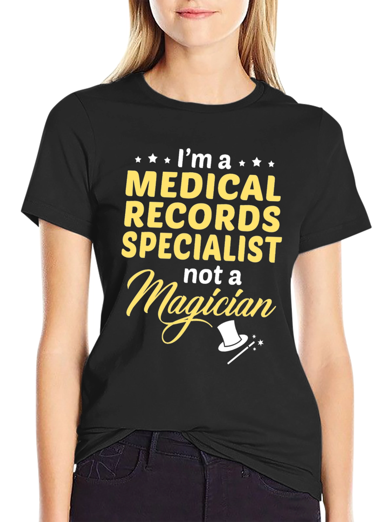 Black Medical Records Specialist T-Shirt view 2