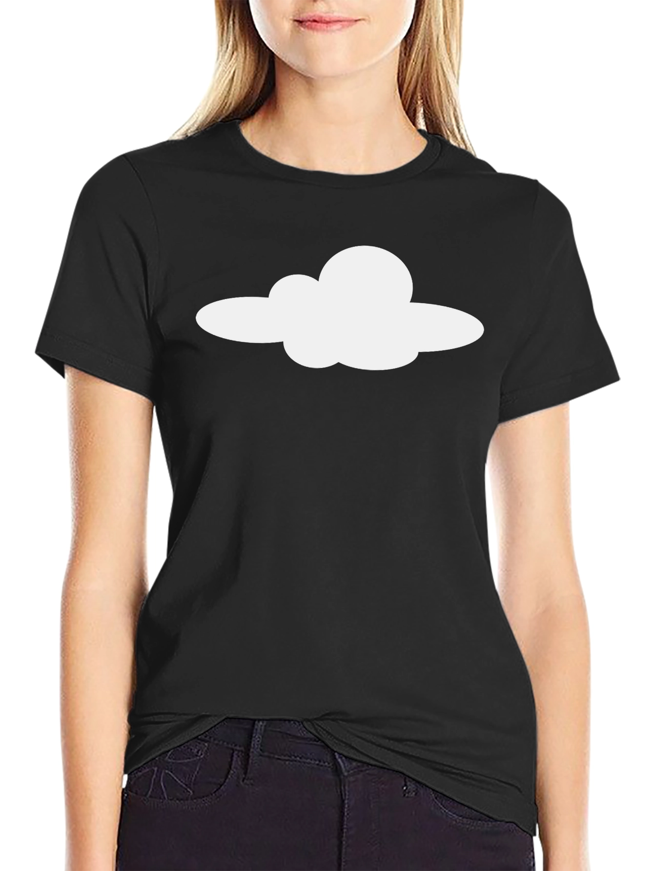 Black Cloud Graphic T-Shirt - Casual & Comfortable Black Tee view 2