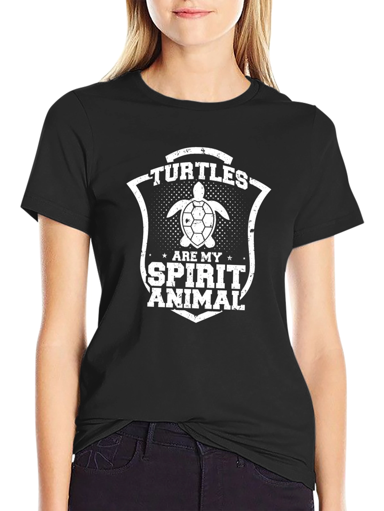 Black Turtles Are My Spirit Animal Black T-Shirt view 2