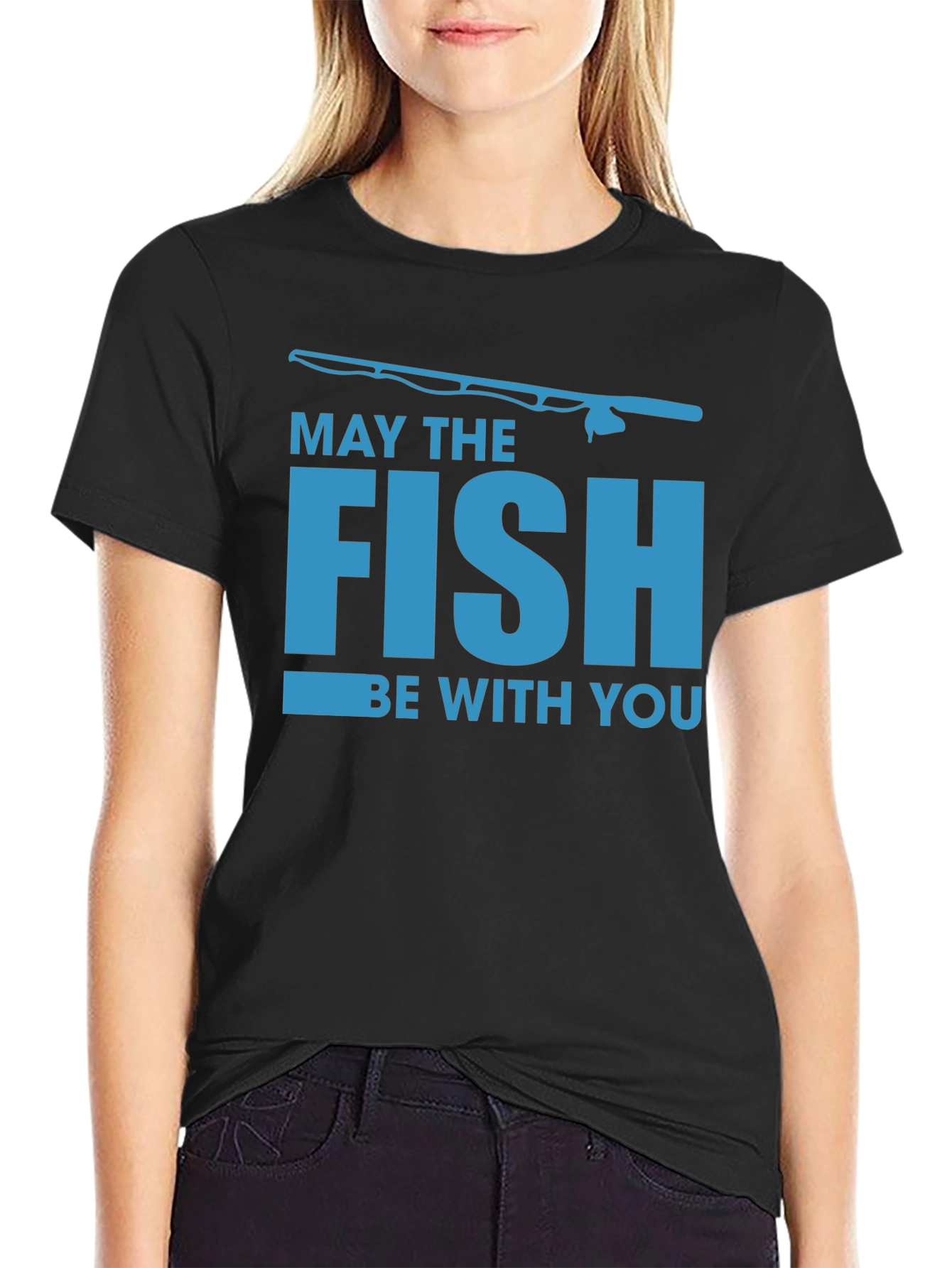 Black May The Fish Be With You Black T-Shirt view 2