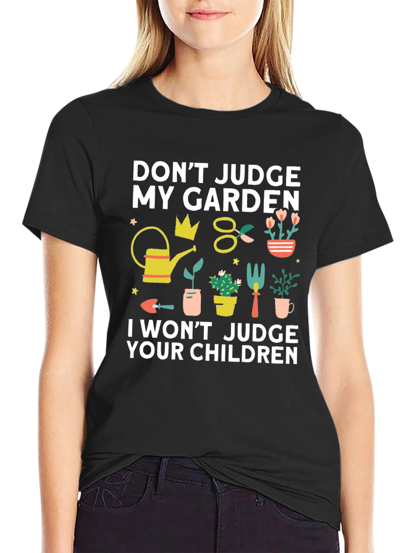 Black Don't Judge My Garden T-Shirt view 2