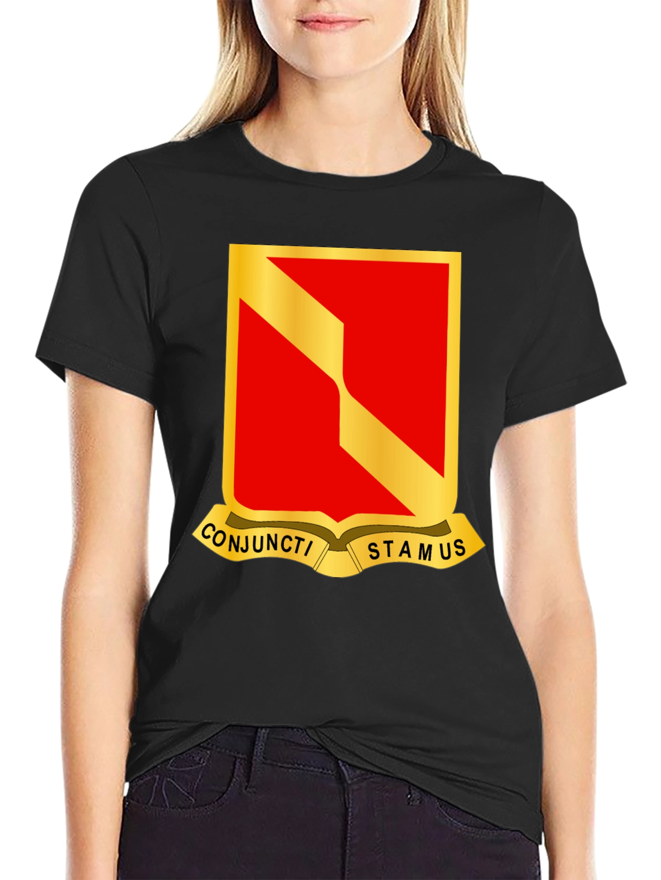 Black Conjucti Stamus T-Shirt - Military Pride view 2