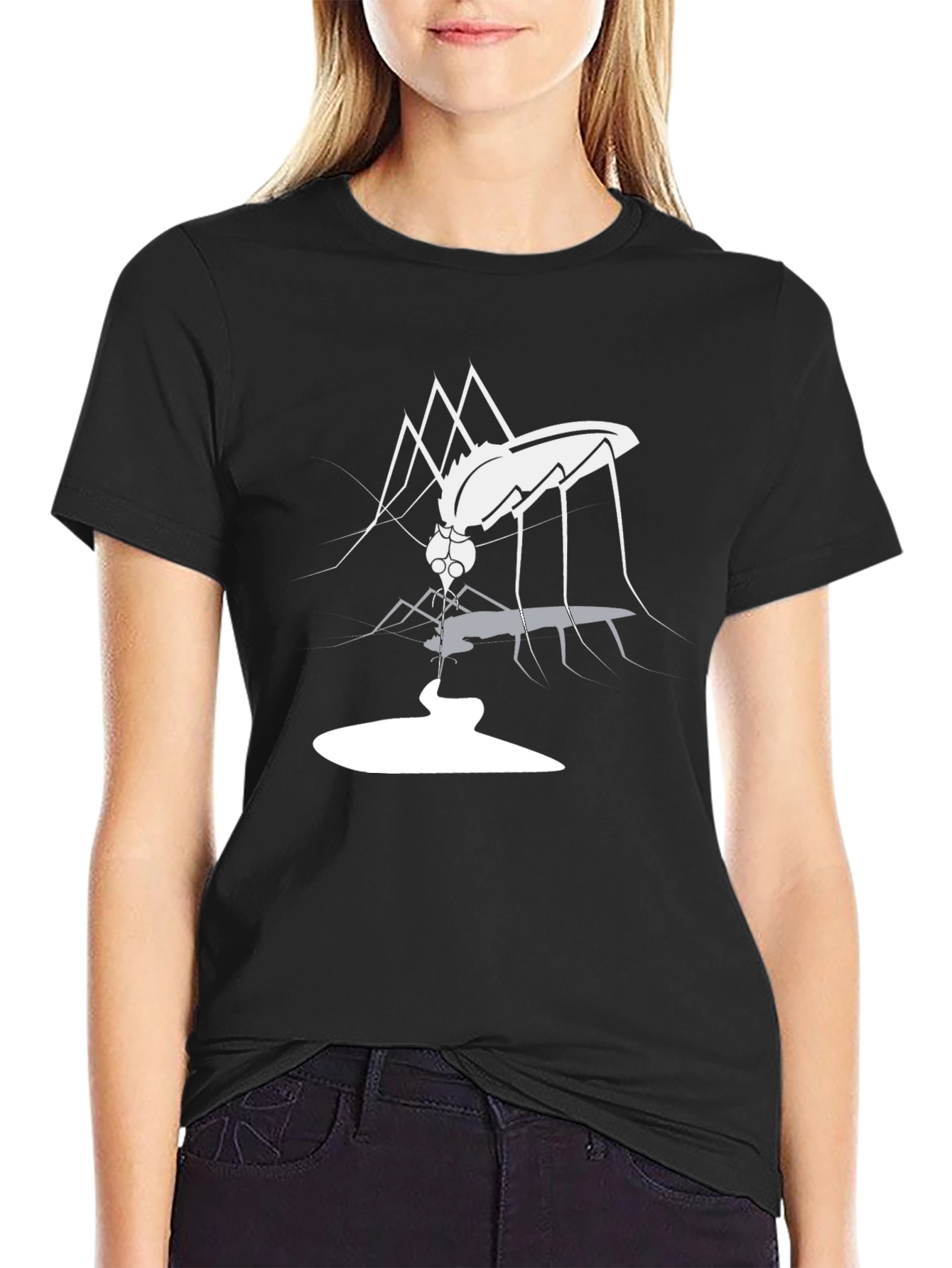 Black Mosquito Graphic T-Shirt - Men's Black Tee view 2
