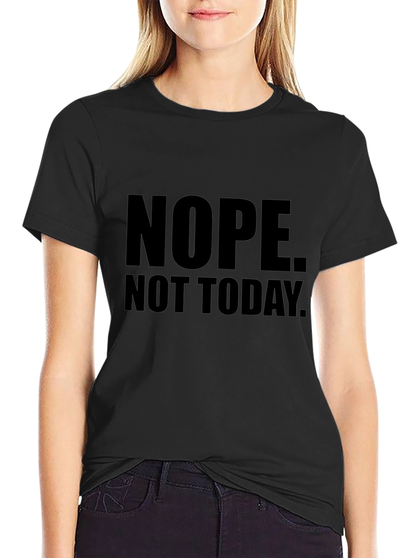 Black Nope. Not Today. Graphic T-Shirt - Men's view 2