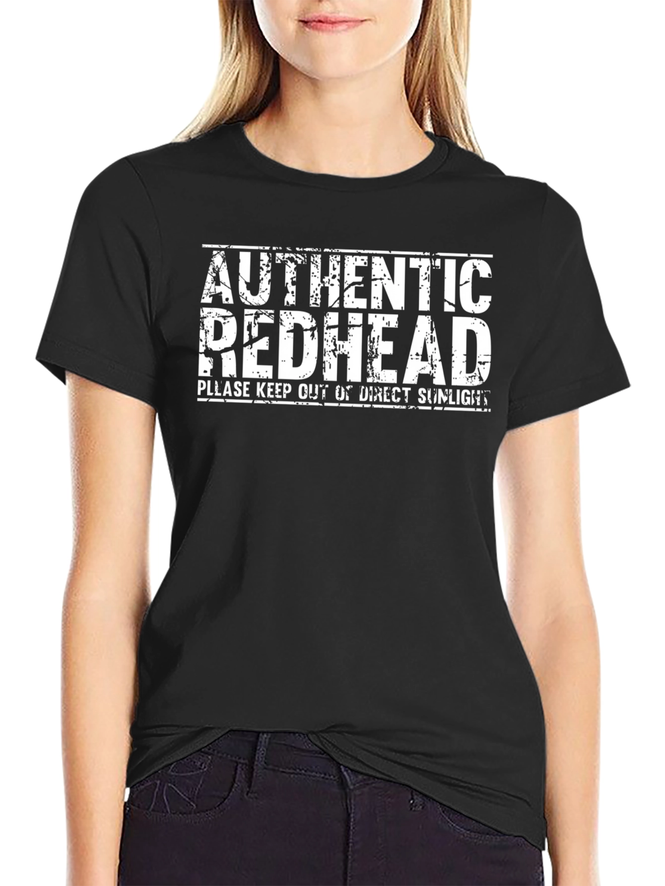 Black Authentic Redhead Graphic T-Shirt - Black view 2