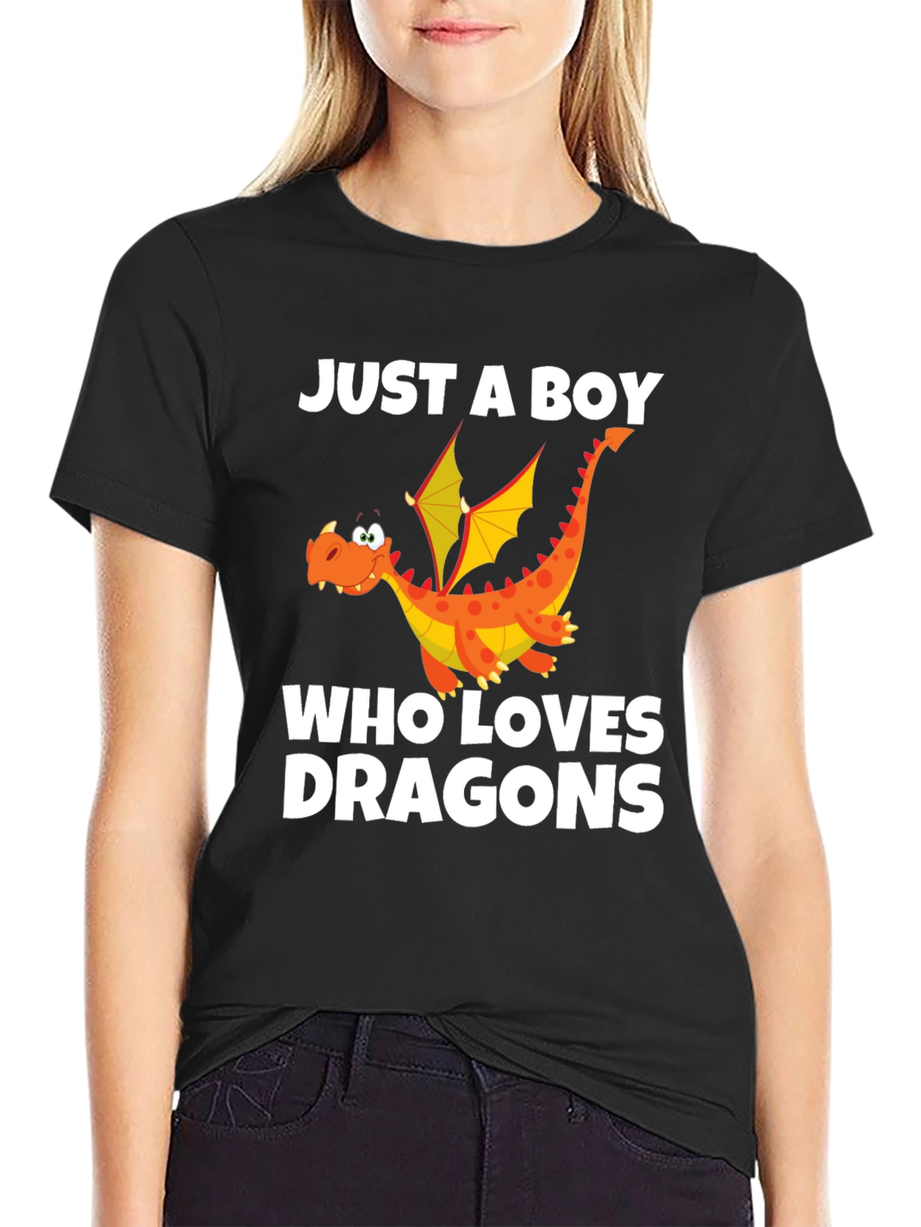 Black Boy's Dragon Lover Graphic T-Shirt view 2