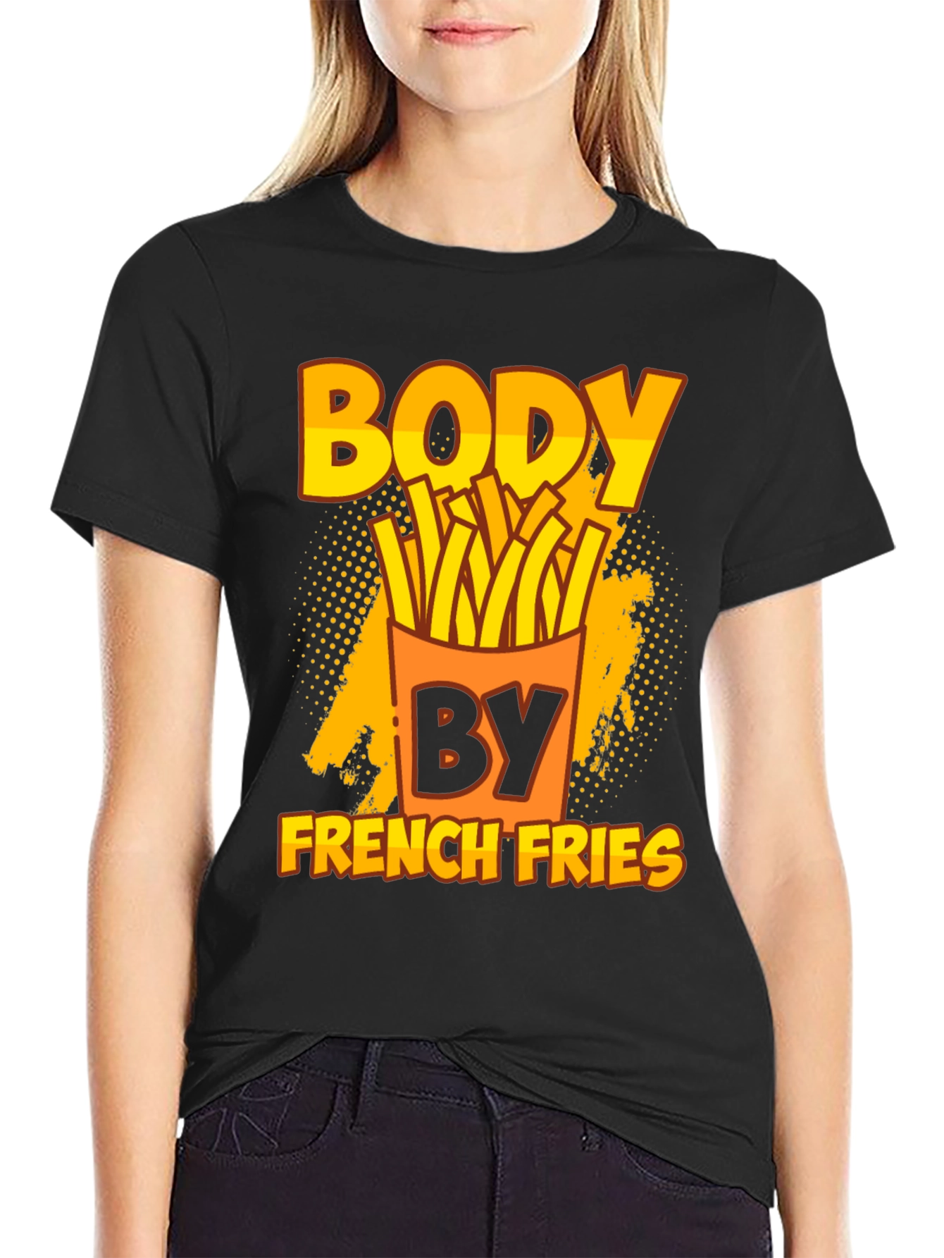 Black Body By French Fries T-Shirt view 2