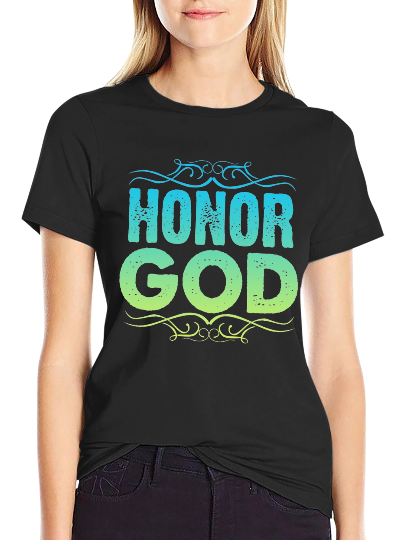 Honor God Graphic Tee - Stylish Christian Apparel - 2