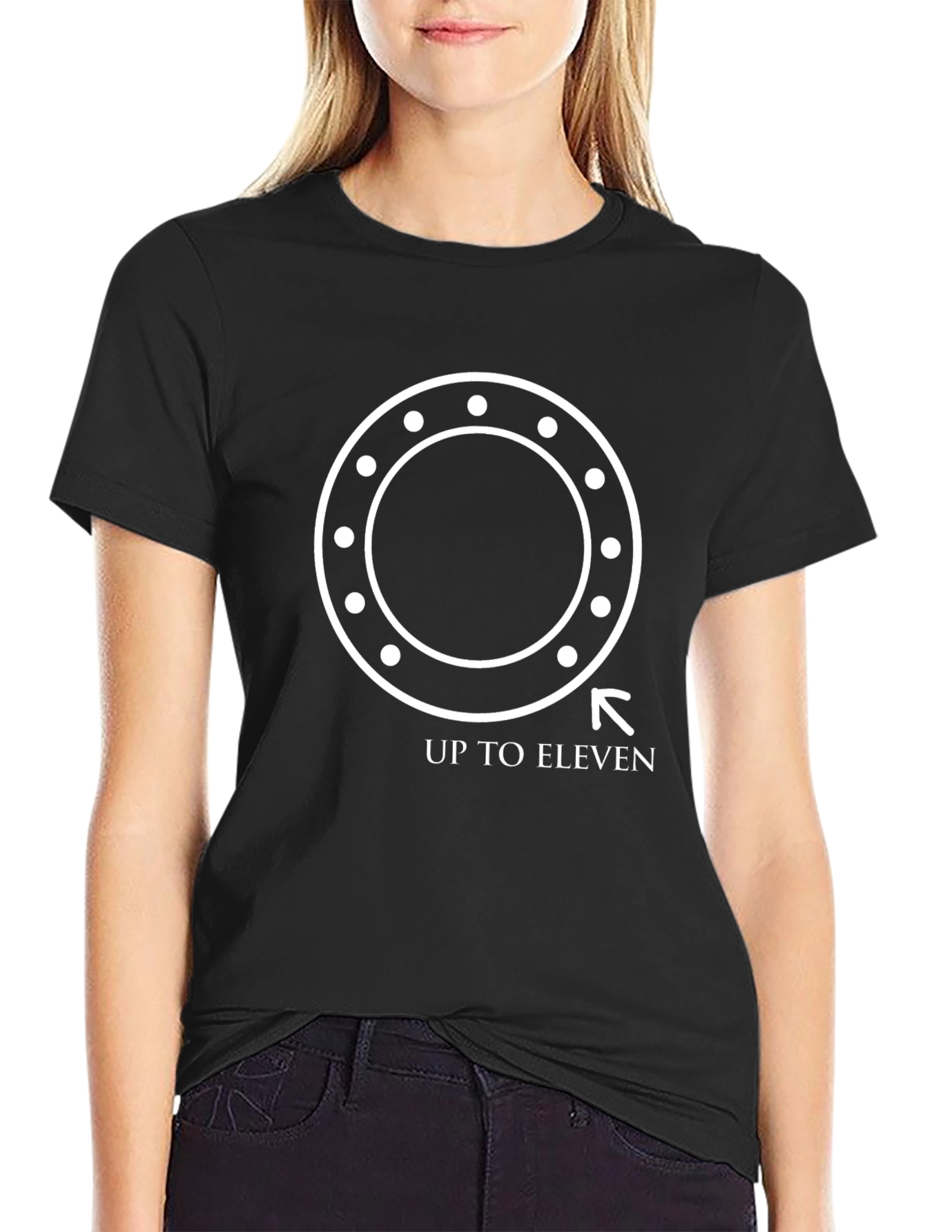 Black Up To Eleven Black Graphic T-Shirt view 2