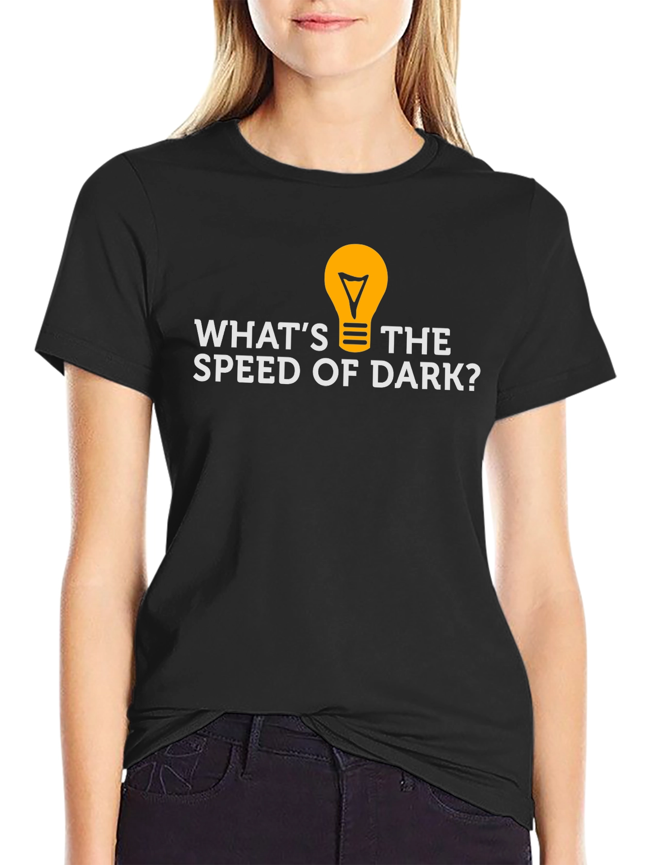 Black What's the Speed of Dark Humor Graphic Tee view 2