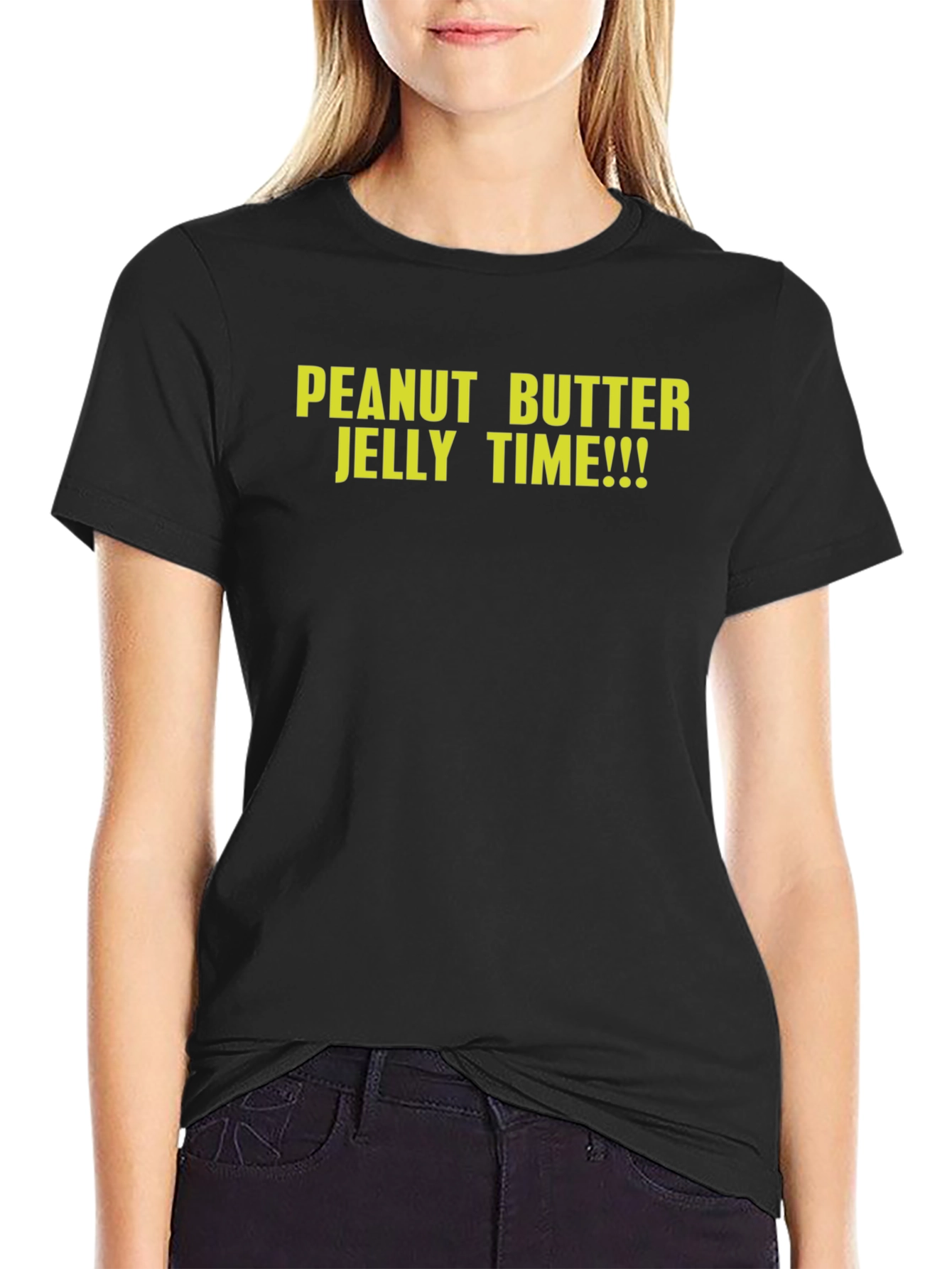 Black Peanut Butter Jelly Time Graphic Tee view 2