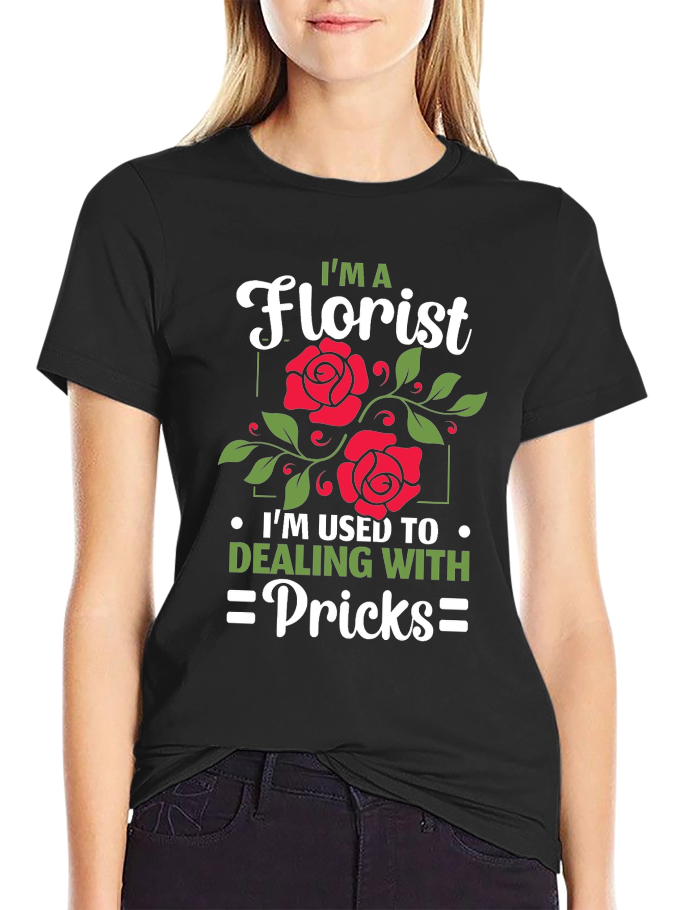 Black Florist Humor Graphic T-Shirt view 2