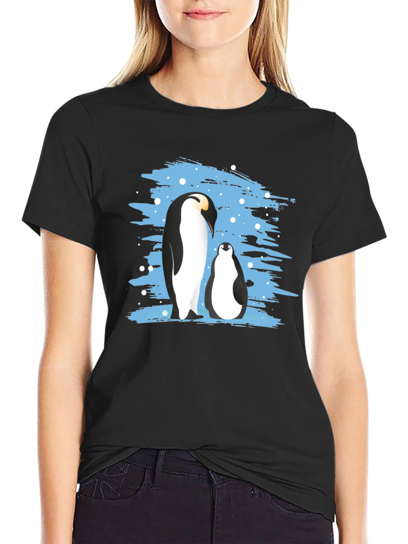 Black Penguin Family Graphic Tee - Unisex view 2