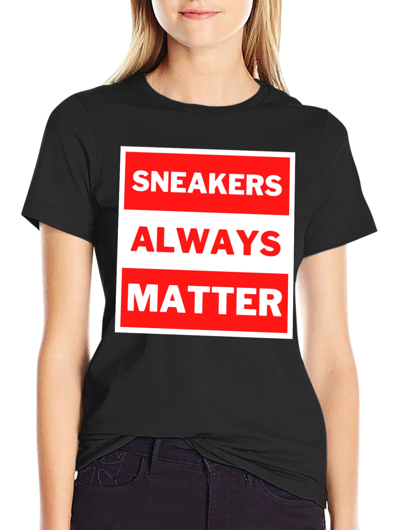 Black Sneakers Always Matter Graphic Tee - Black view 2