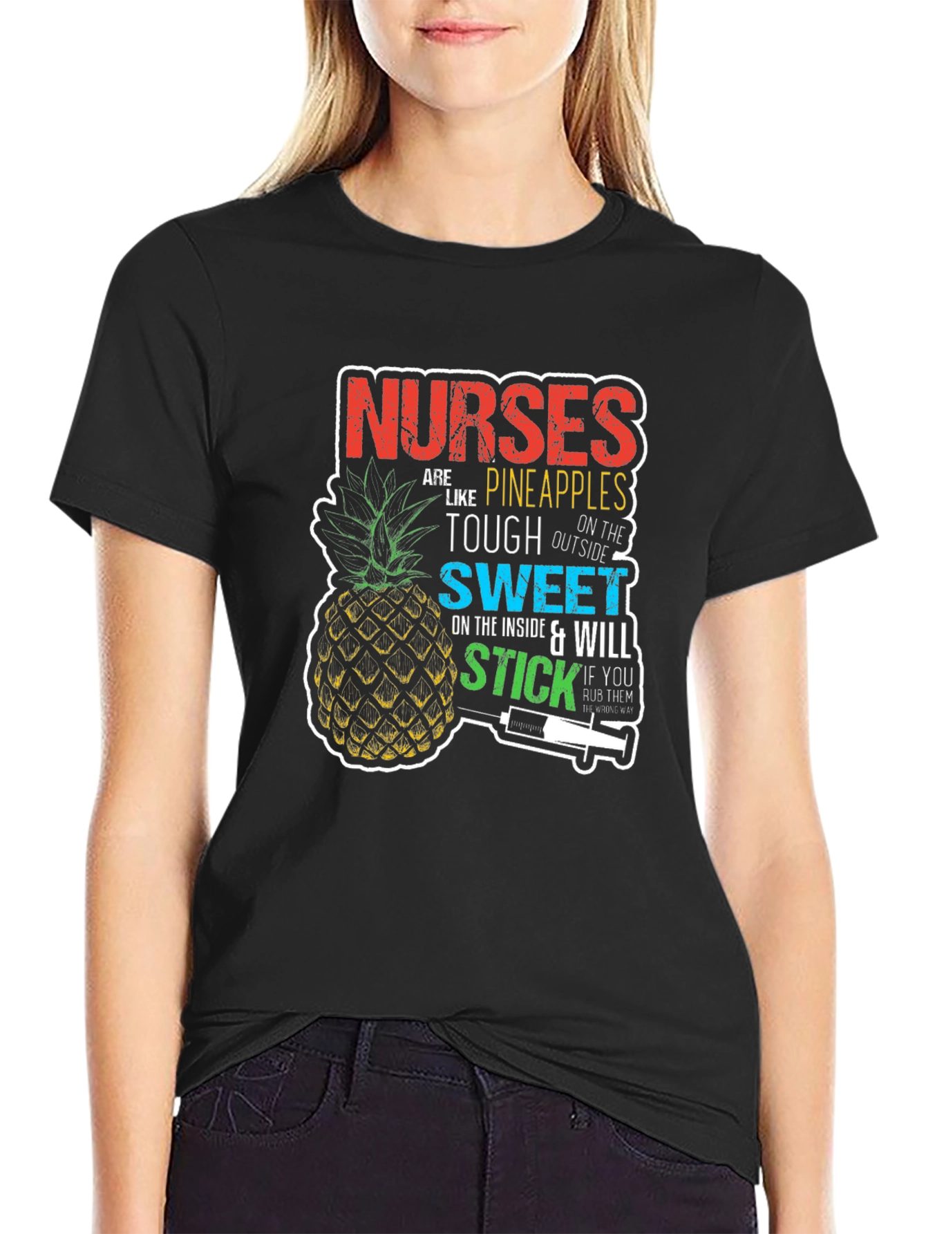 Black Nurses are Like Pineapples T-Shirt view 2