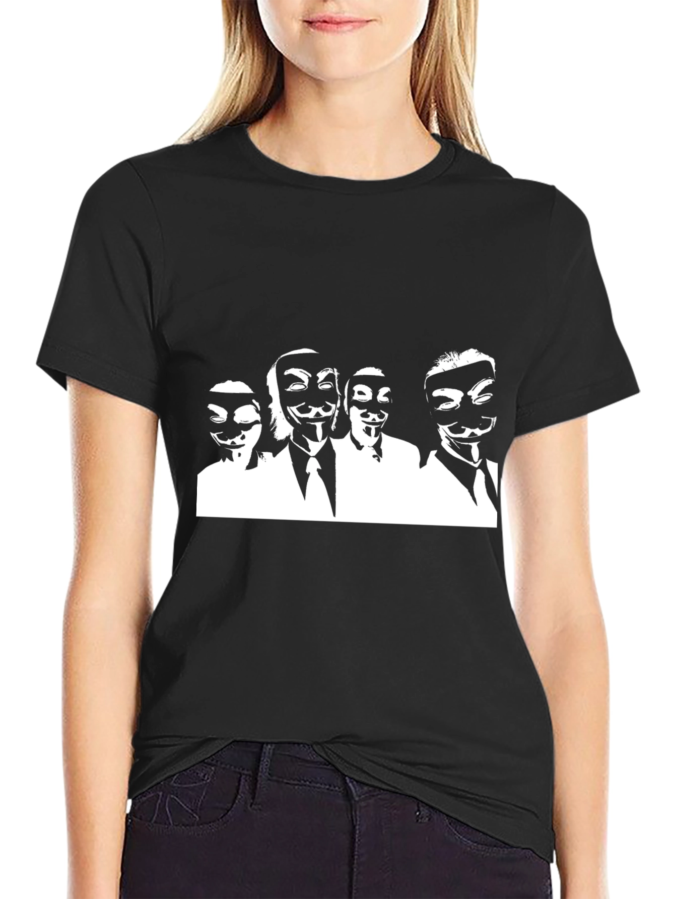 Black Anonymous Group Black T-Shirt view 2