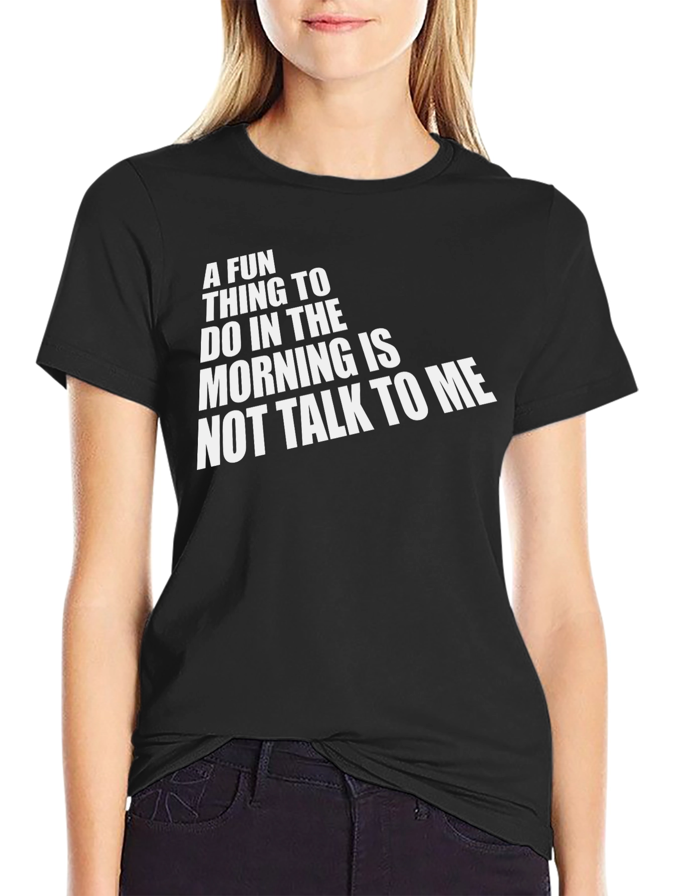 Black Funny Morning T-Shirt - Do Not Talk To Me! view 2