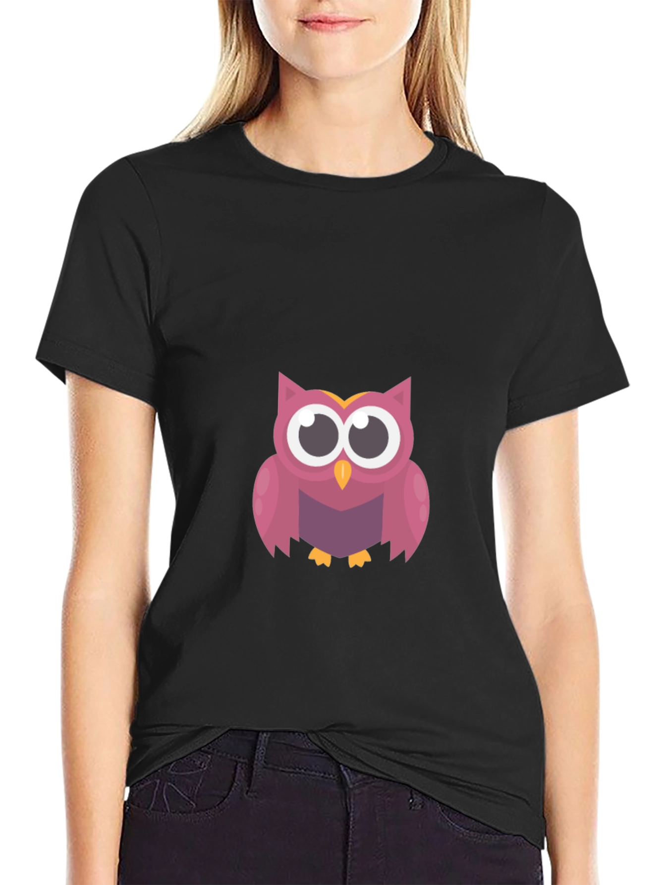 Black Owl Graphic T-Shirt - Fun and Stylish Tee view 2