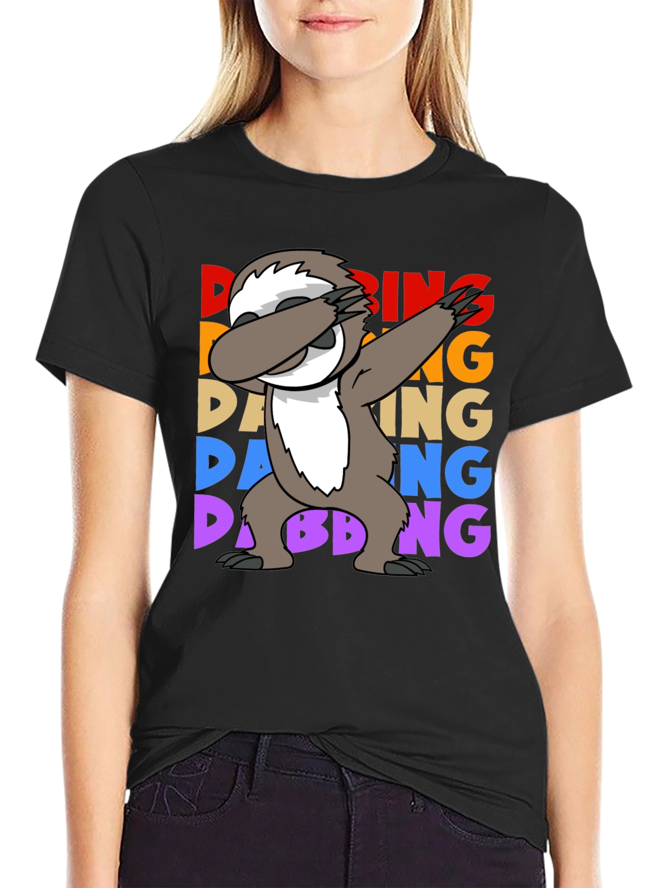 Dabbing Sloth Graphic Tee - Funny Sloth Lover Shirt - 2