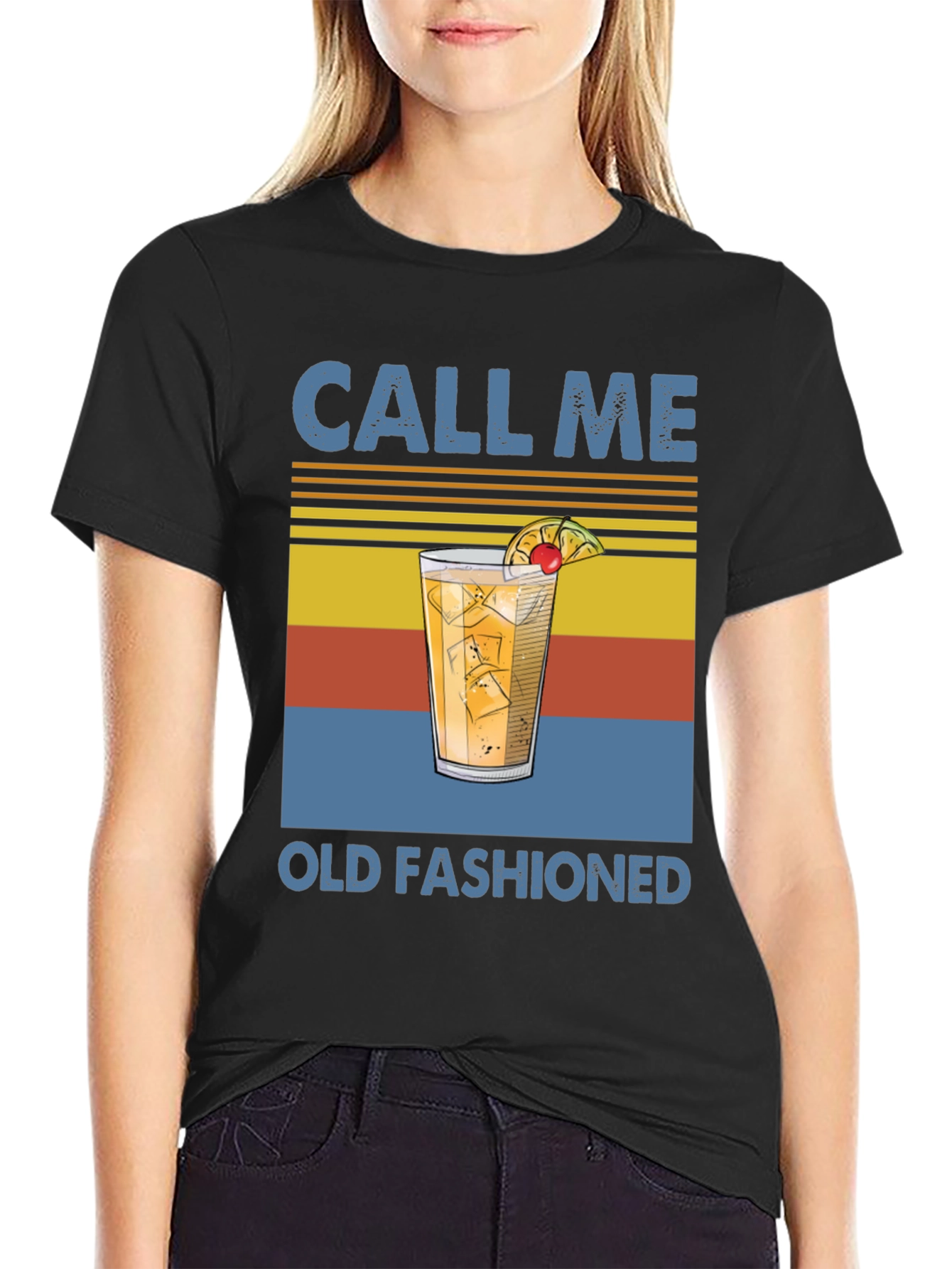 Black Call Me Old Fashioned T-Shirt view 2
