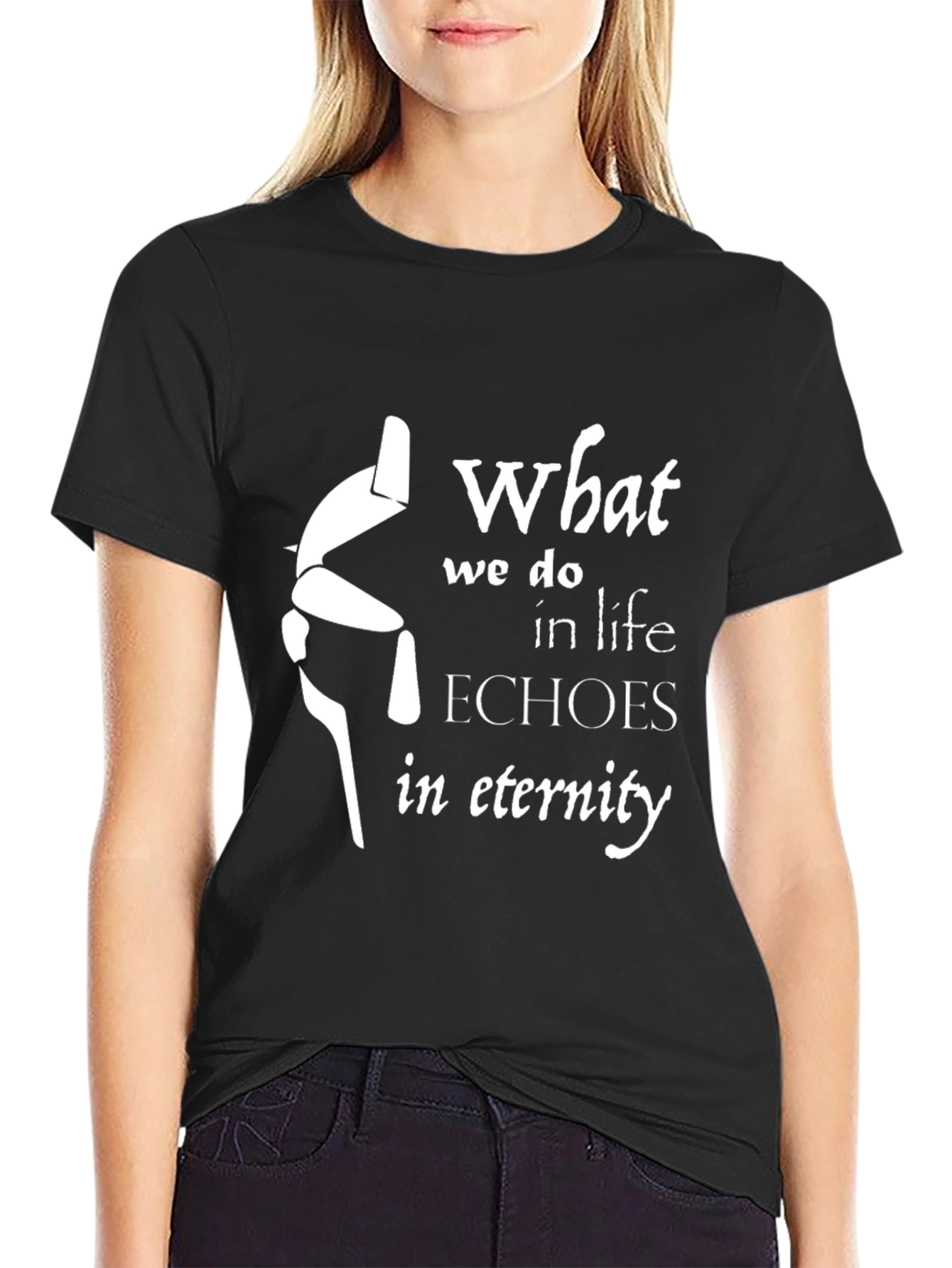 Black Eternity Echoes T-Shirt - Black Graphic Tee view 2