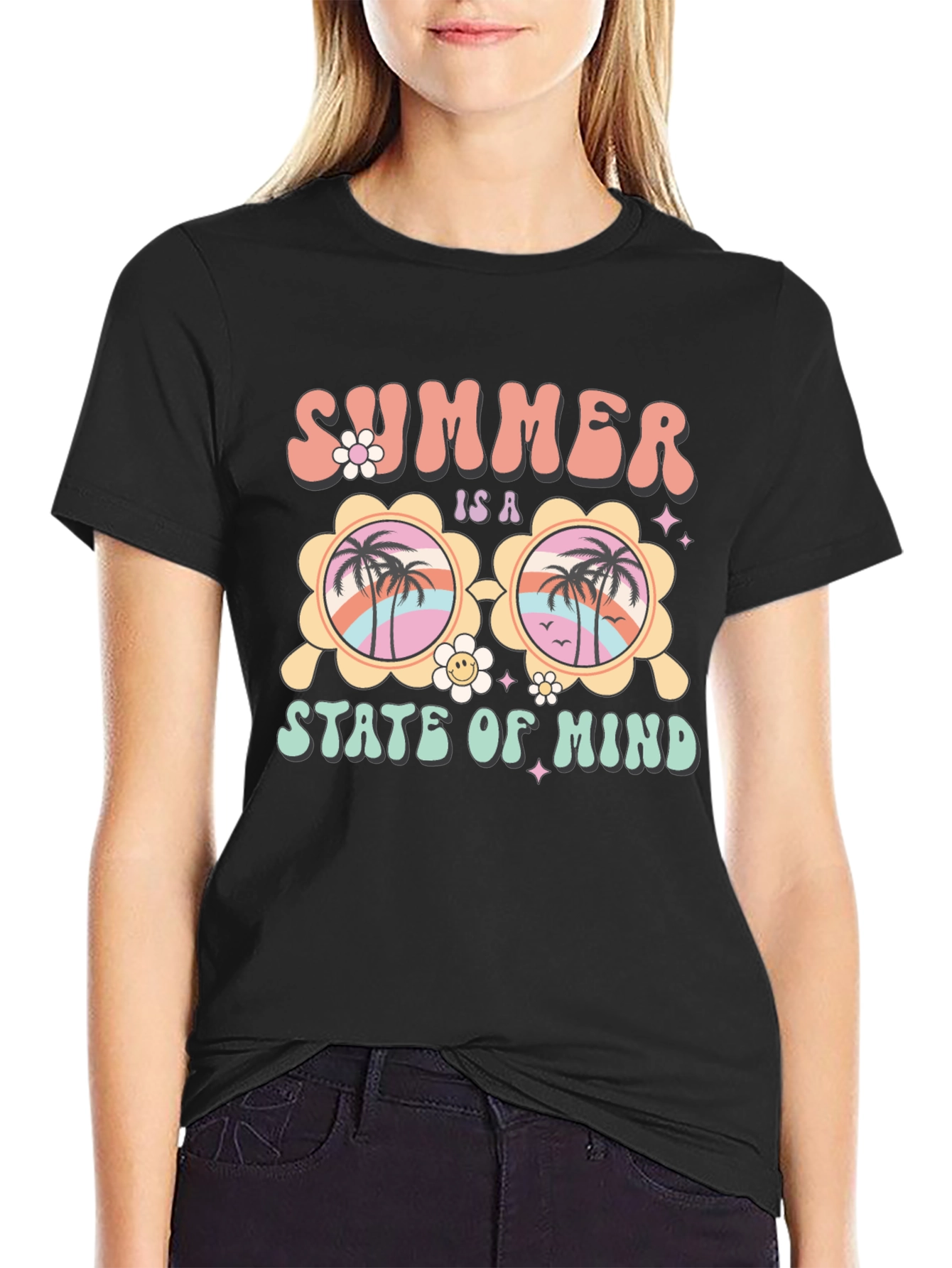 Black Summer State of Mind Graphic Tee view 2