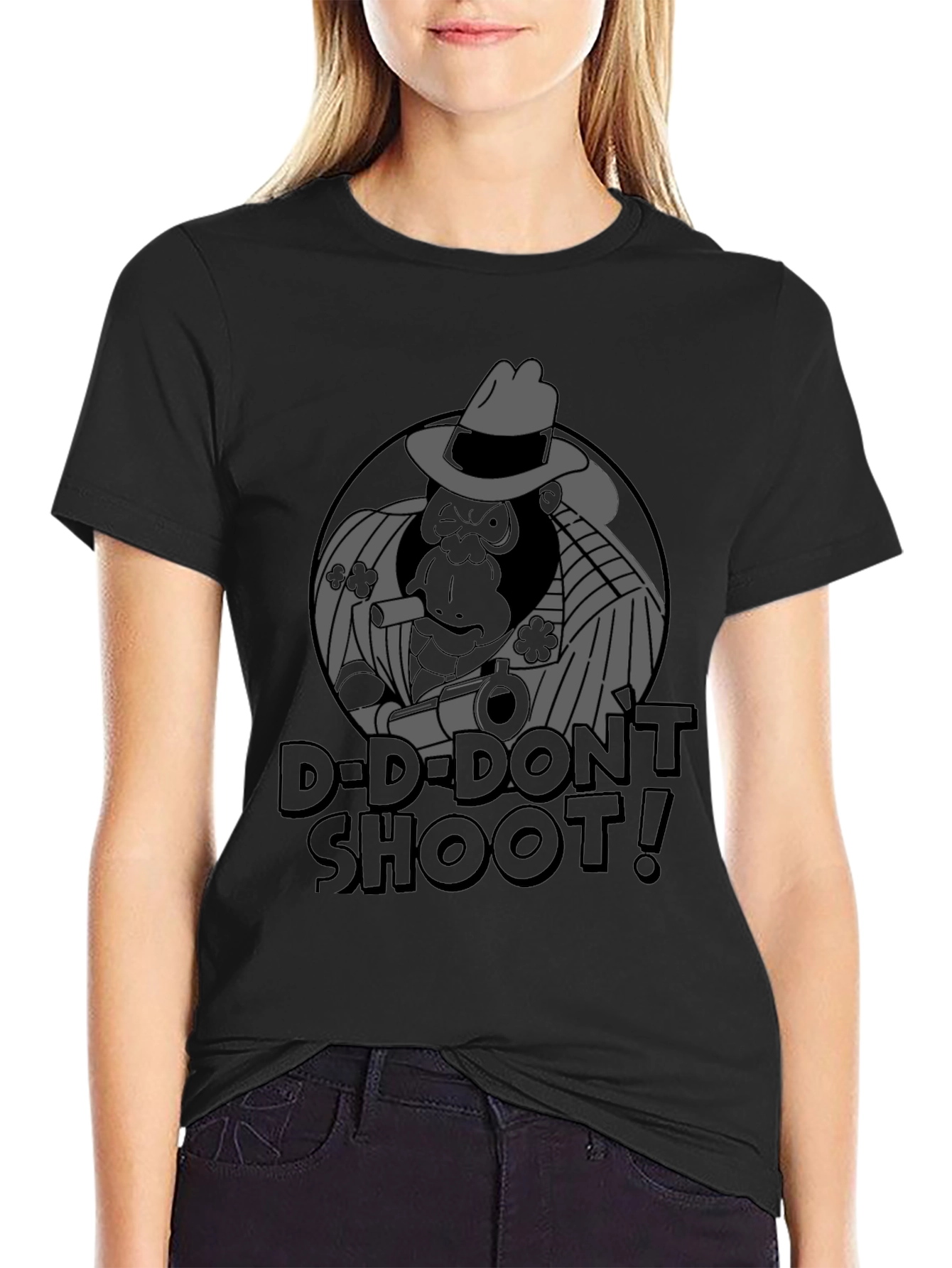 Black Dont Shoot Gorilla Graphic T-Shirt view 2