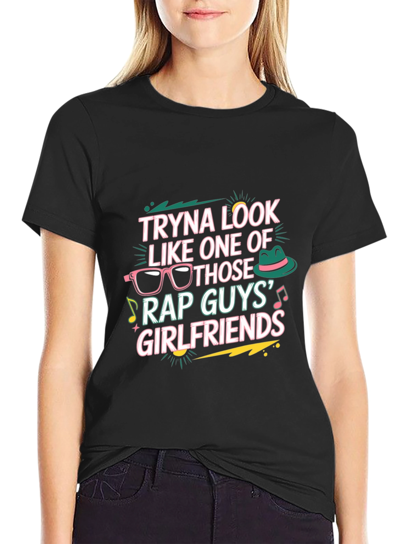 Black Rap Guys' Girlfriends Graphic Tee view 2