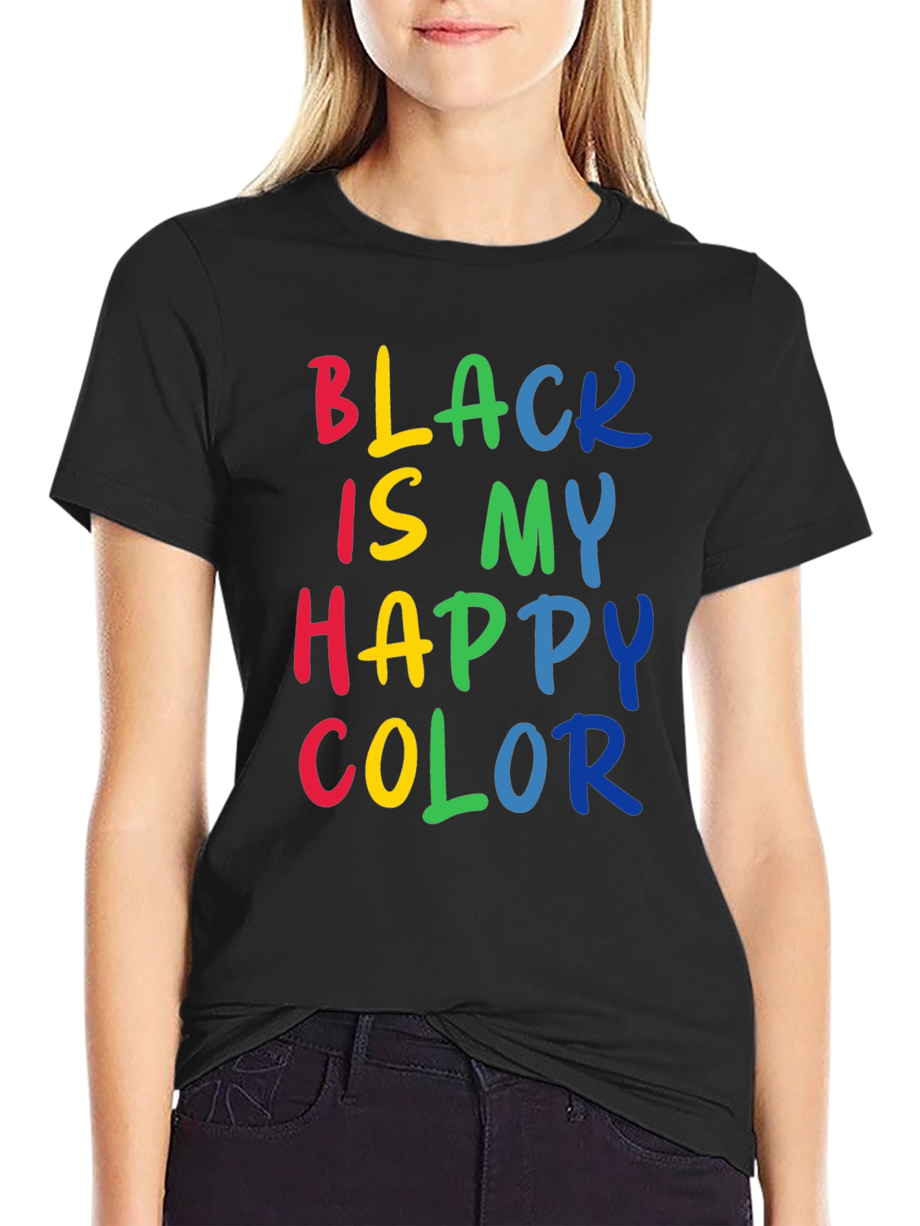 Black Black is My Happy Color Tee view 2