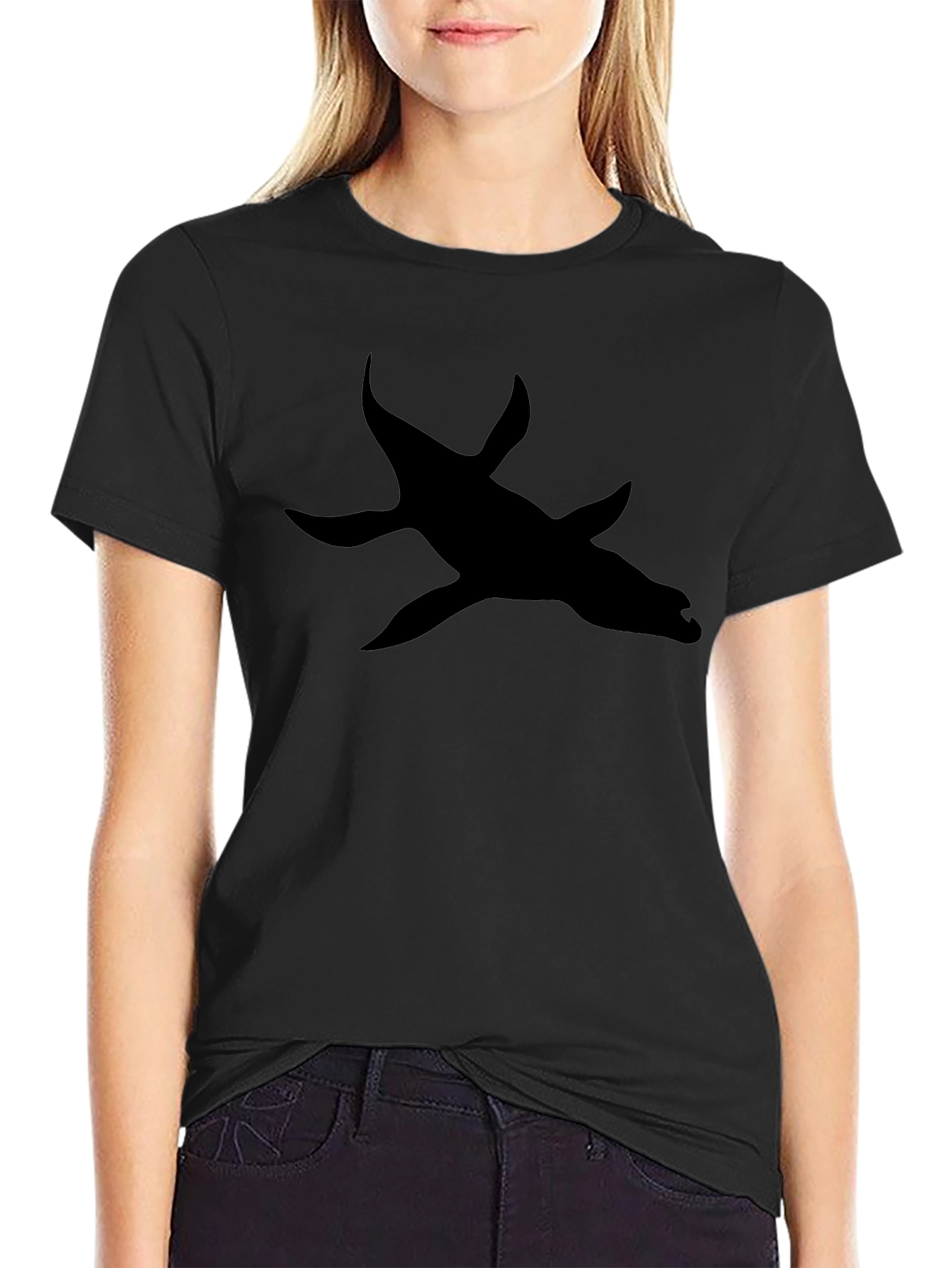 Black Black Plesiosaur Graphic Tee - Sea Monster Shirt view 2