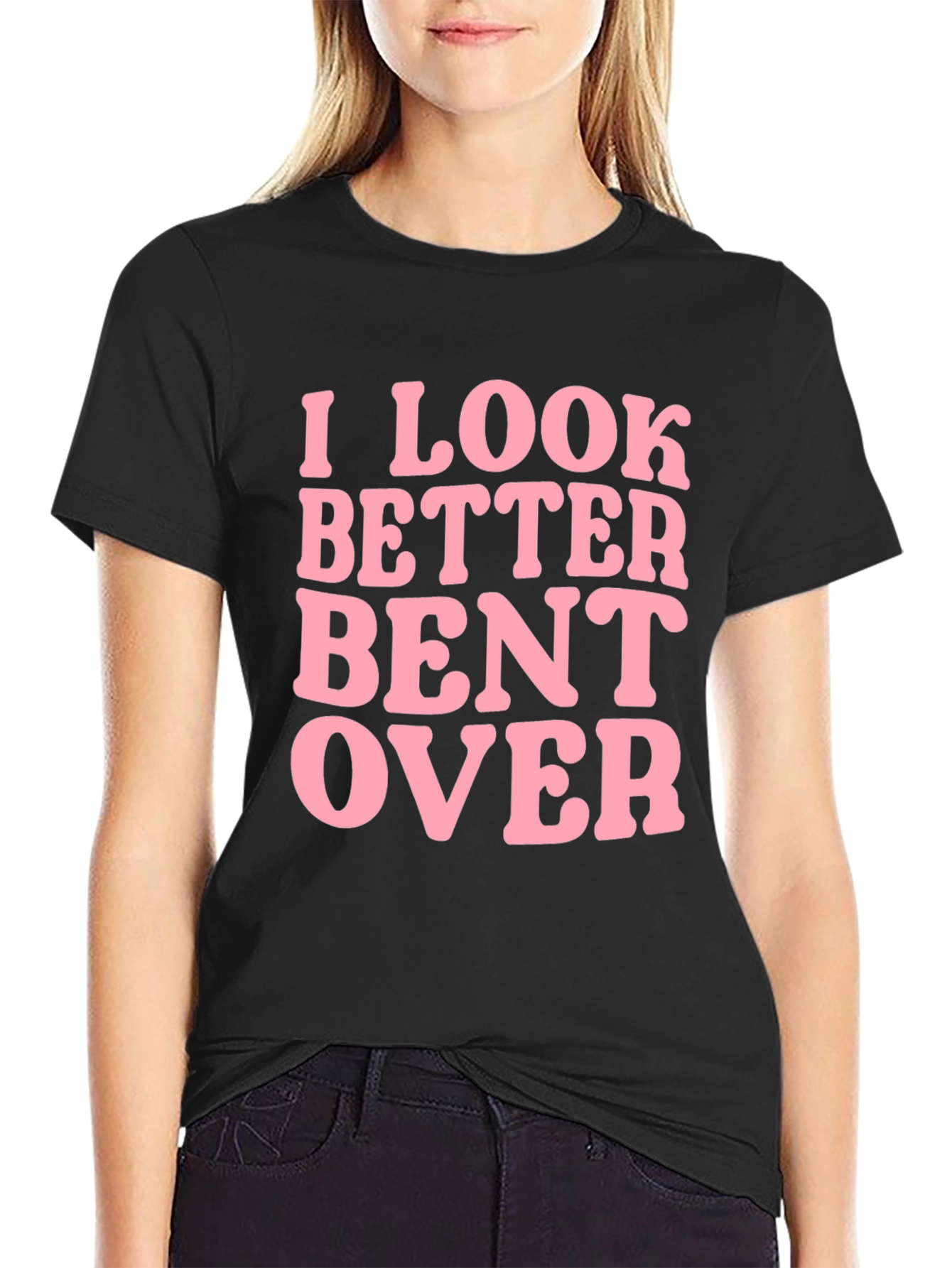 Black I Look Better Bent Over Graphic Tee view 2