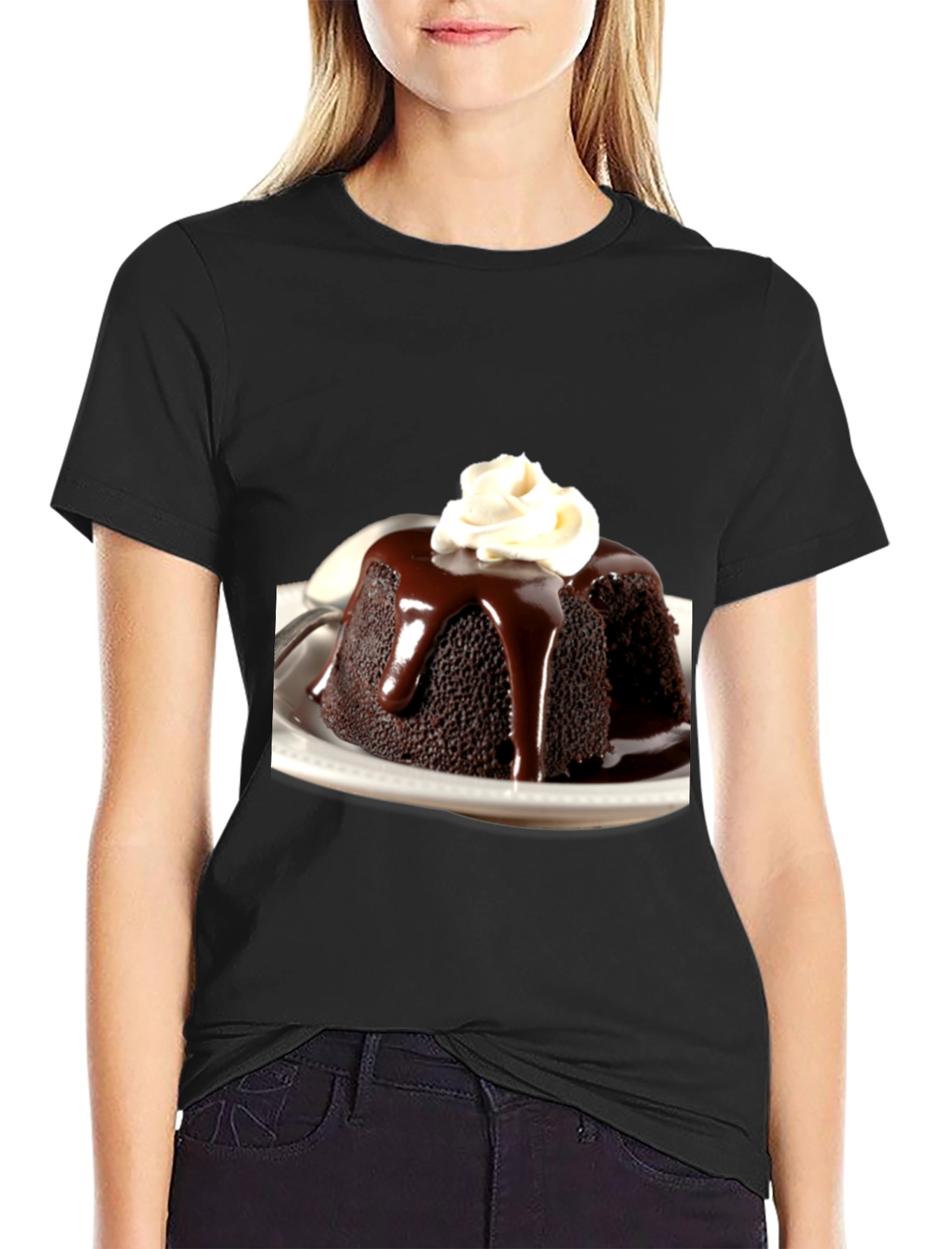 Black Chocolate Pudding Dessert T-Shirt view 2