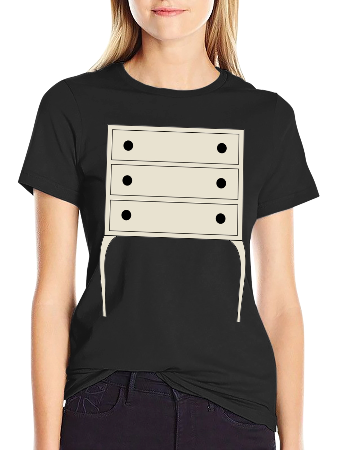 Black Drawer Dresser Graphic Tee - Unique Design view 2